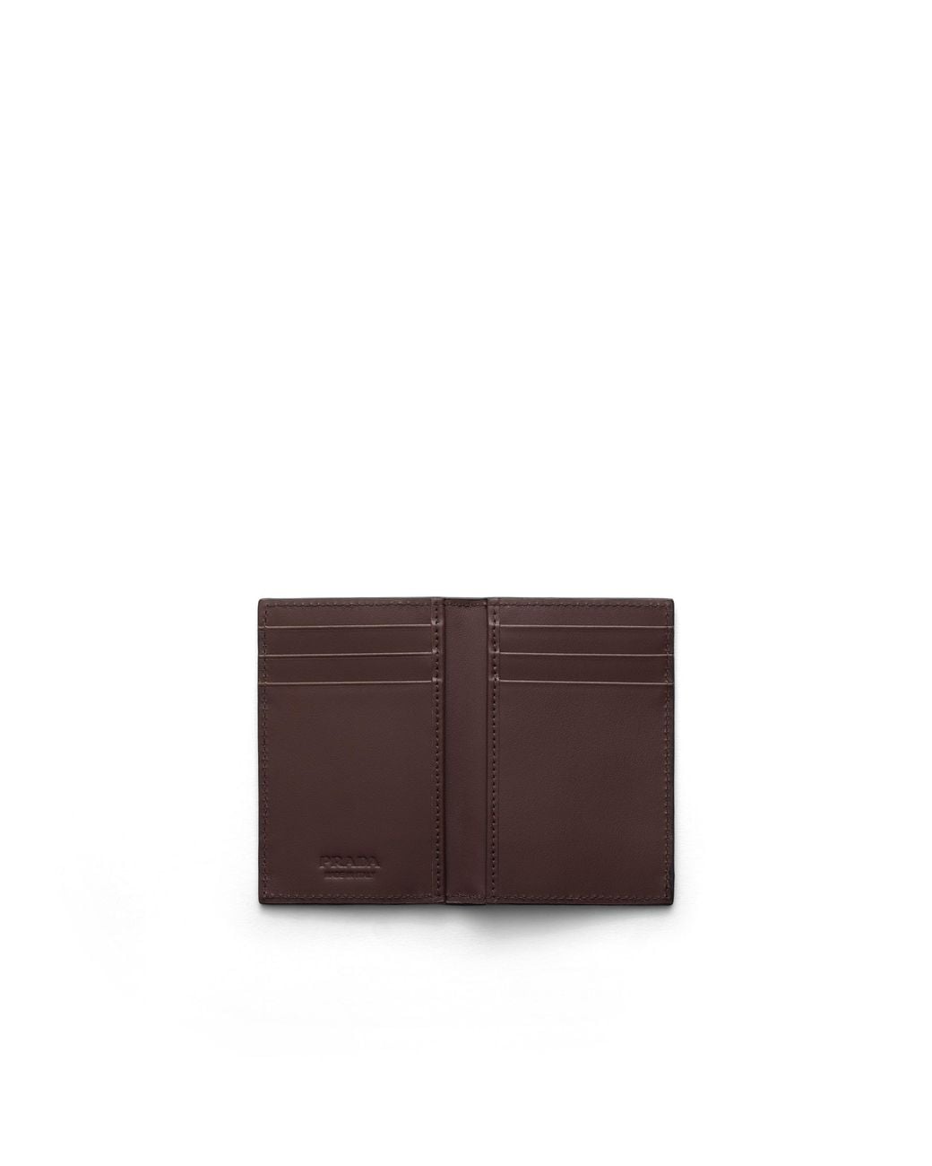 Prada White Leather Card Holder for men
