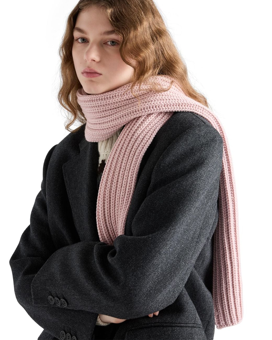 Prada Pink Wool Scarf