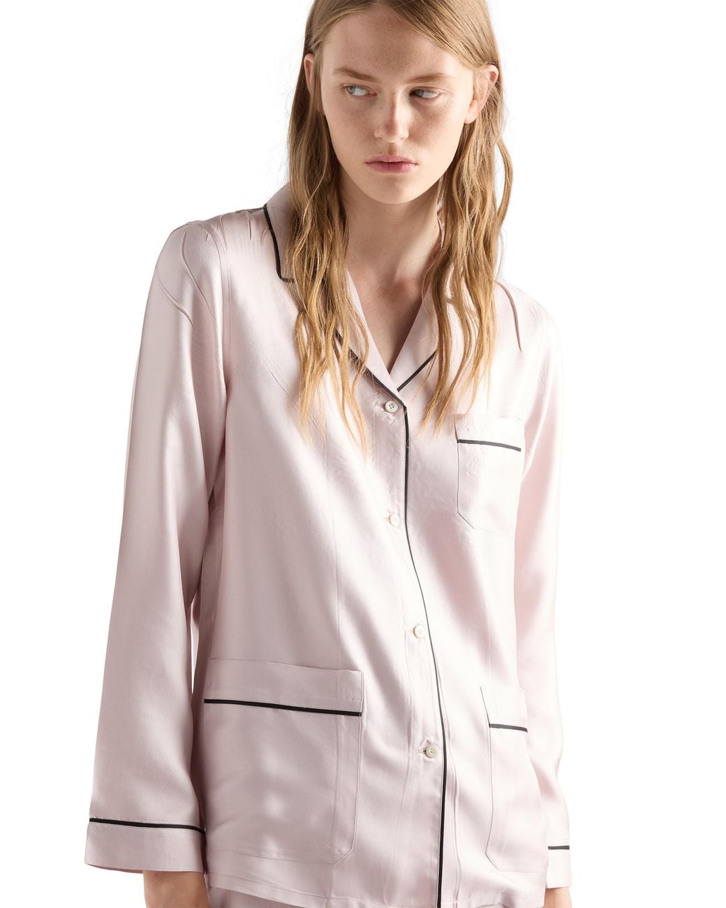 Prada Pink Silk Twill Pajamas