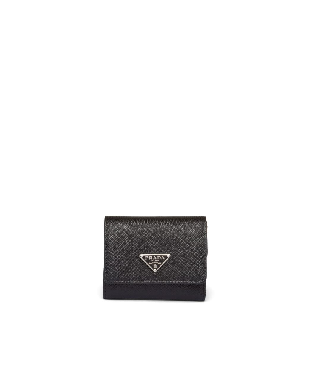 Prada White Small Saffiano Leather Wallet