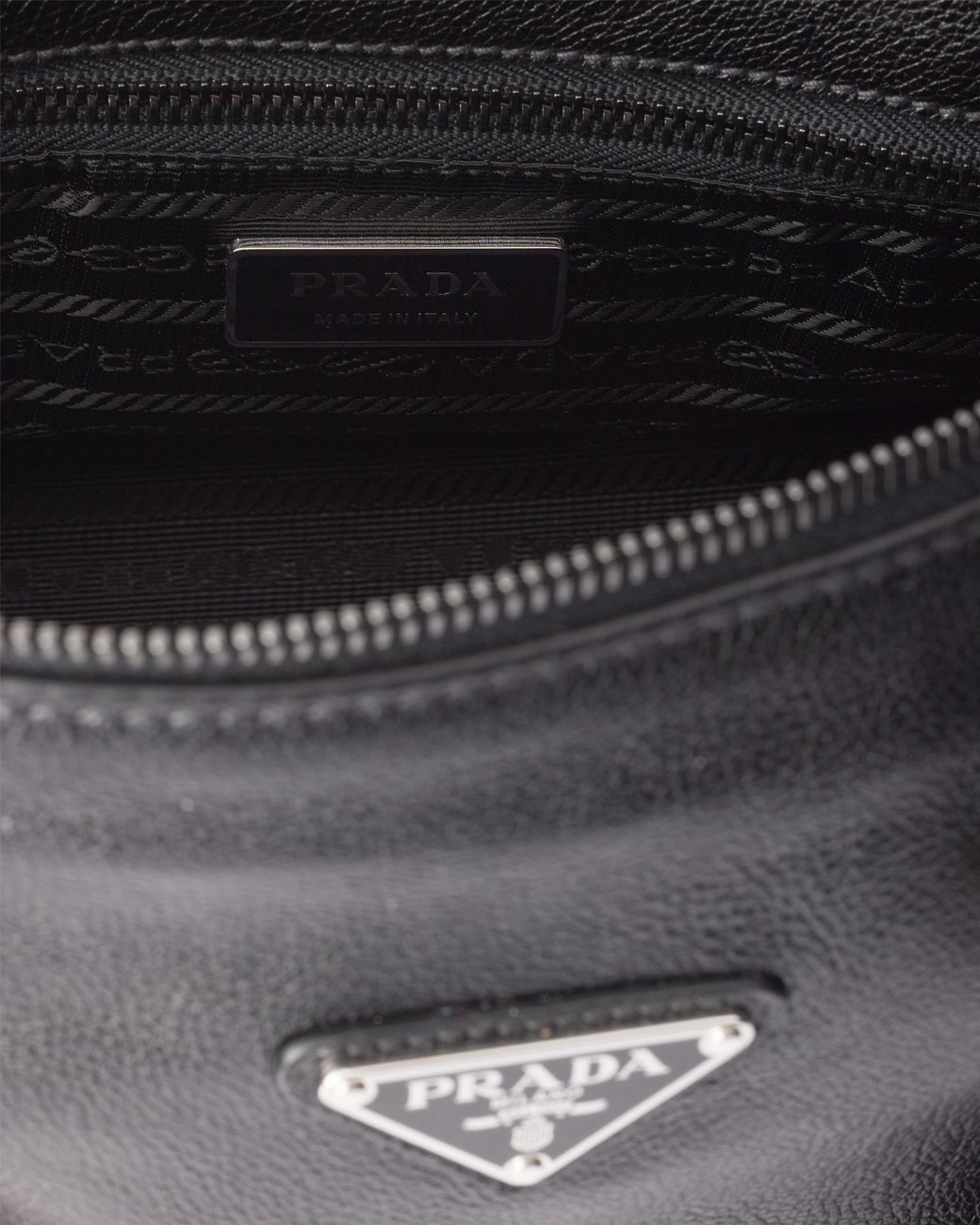 Prada Black Bonnie Medium Antiqued Leather Tote Bag