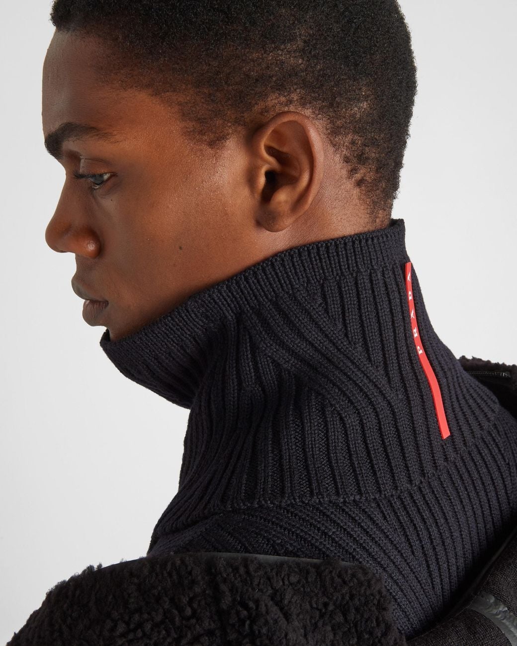 Prada Black Wool Dickey for men