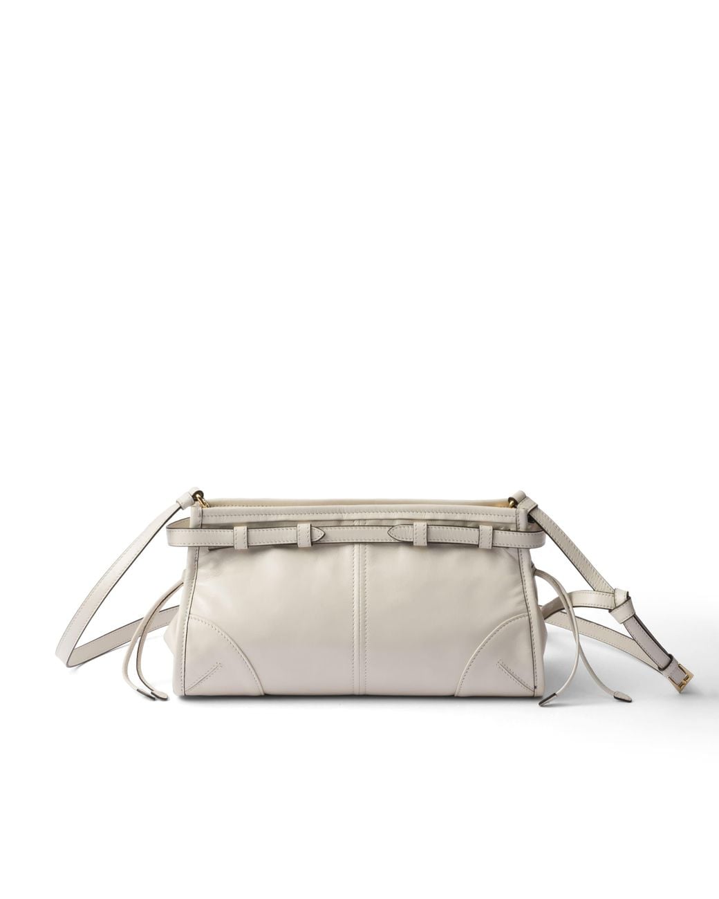 Prada Natural Bonnie Small Leather Shoulder Bag
