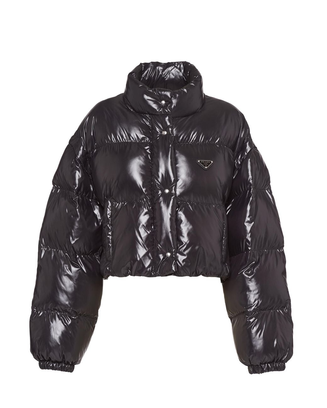 Chaqueta De Plumón Corta Convertible De Re-Nylon, Mujer, Talla Prada de color Black