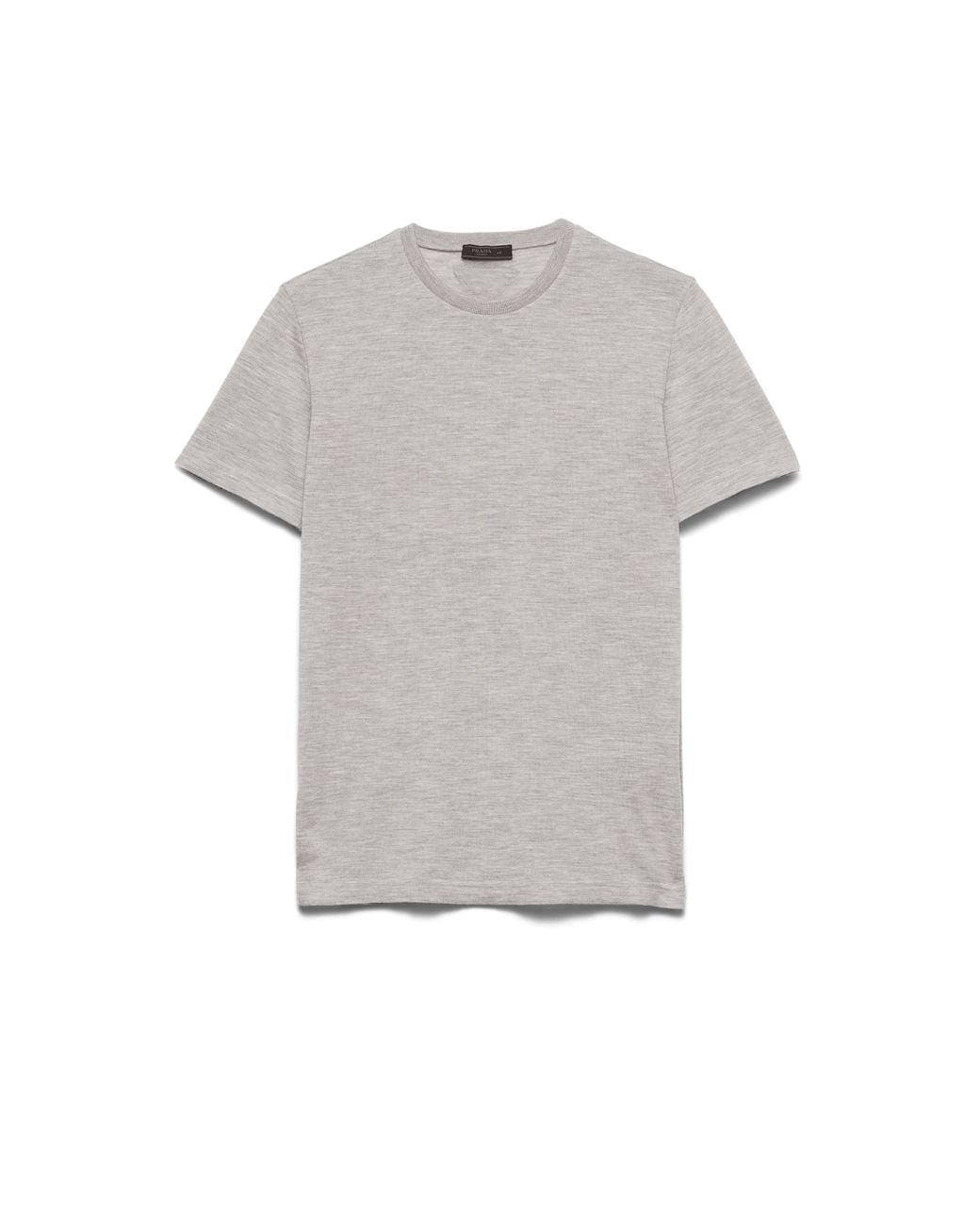 Prada Gray Oversized Cashmere T-Shirt for men