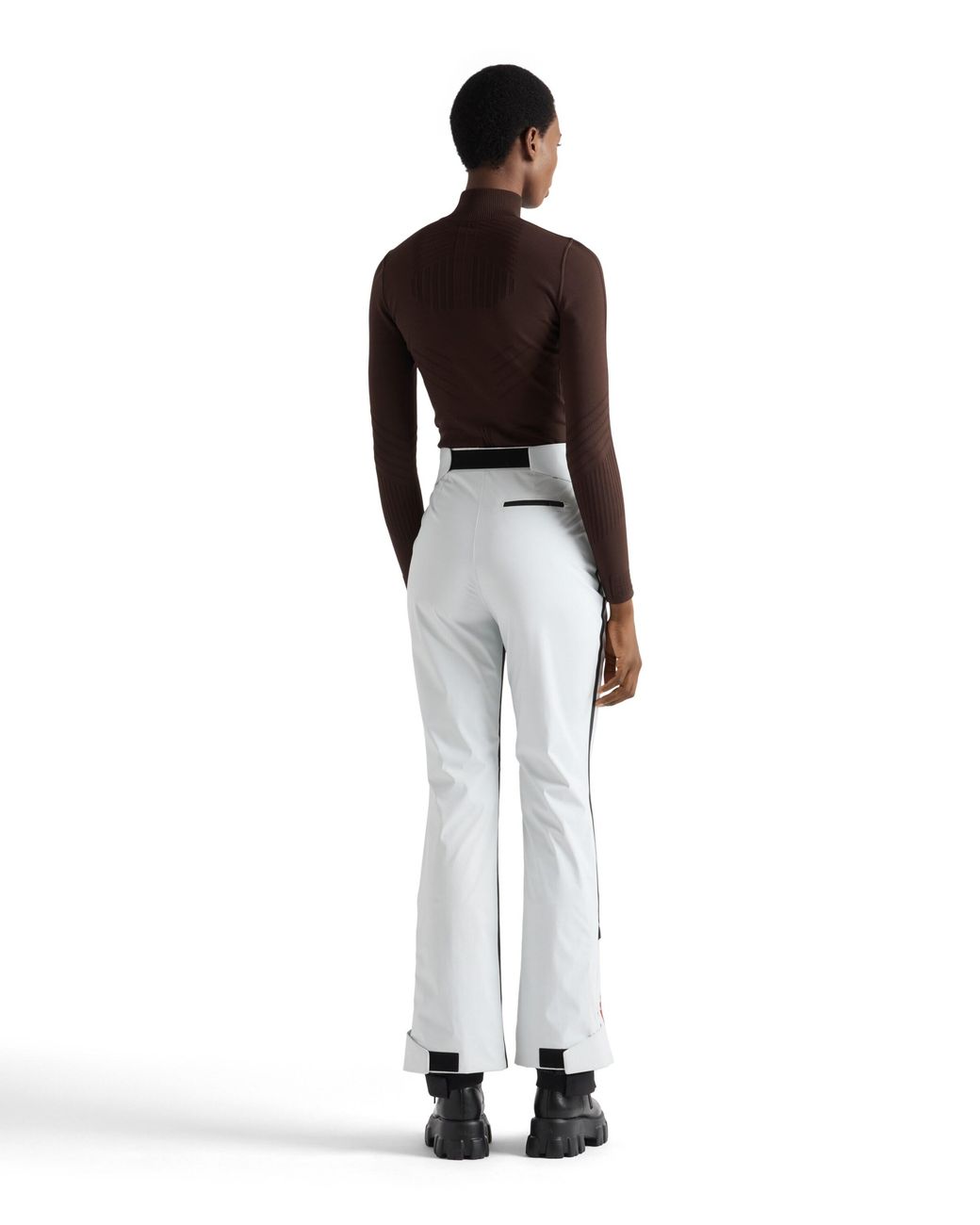 Prada Brown Re-Nylon Turtleneck Sweater, Cocoa