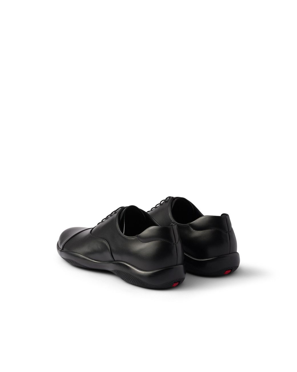 Prada Black Toblach Laced Leather Shoes for men