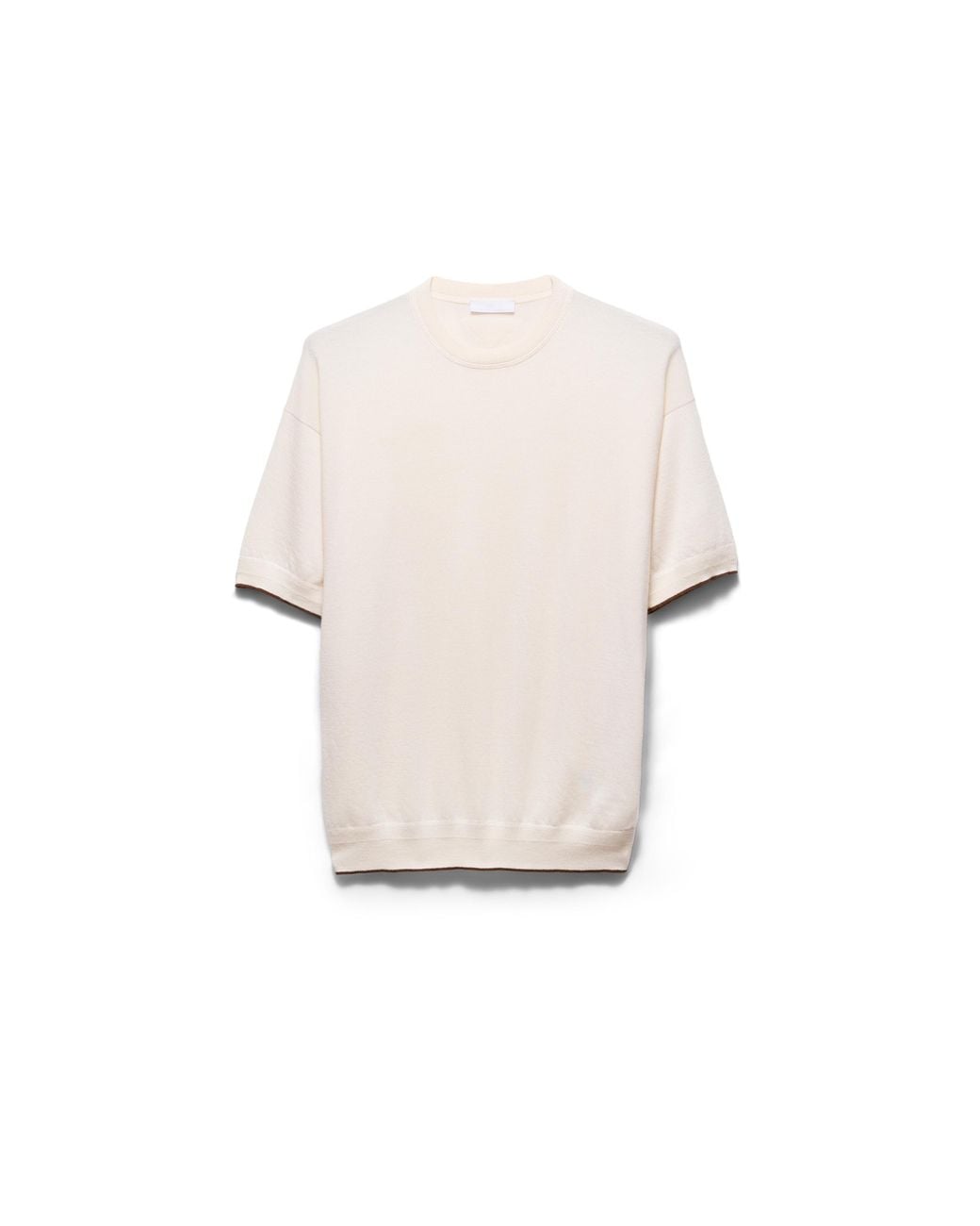 Prada White Cashmere Crew-Neck Sweater, Natural for men