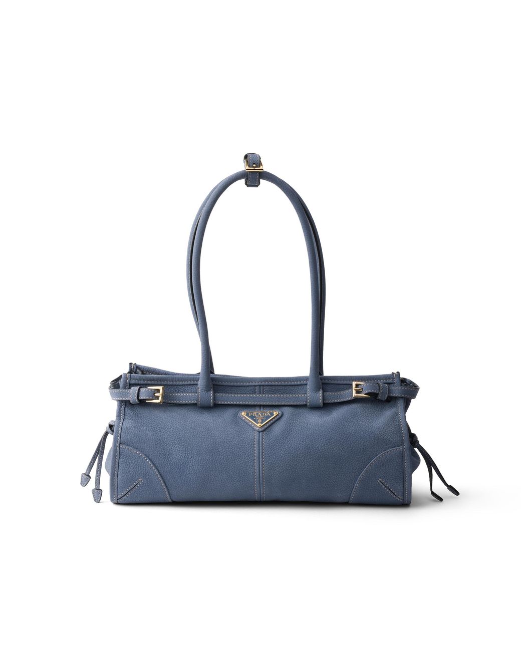 Prada Blue Bonnie Medium Nubuck Leather Handbag