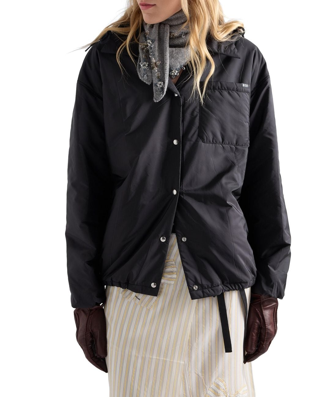 Prada Black Lightweight Re-Nylon Blouson Jacket