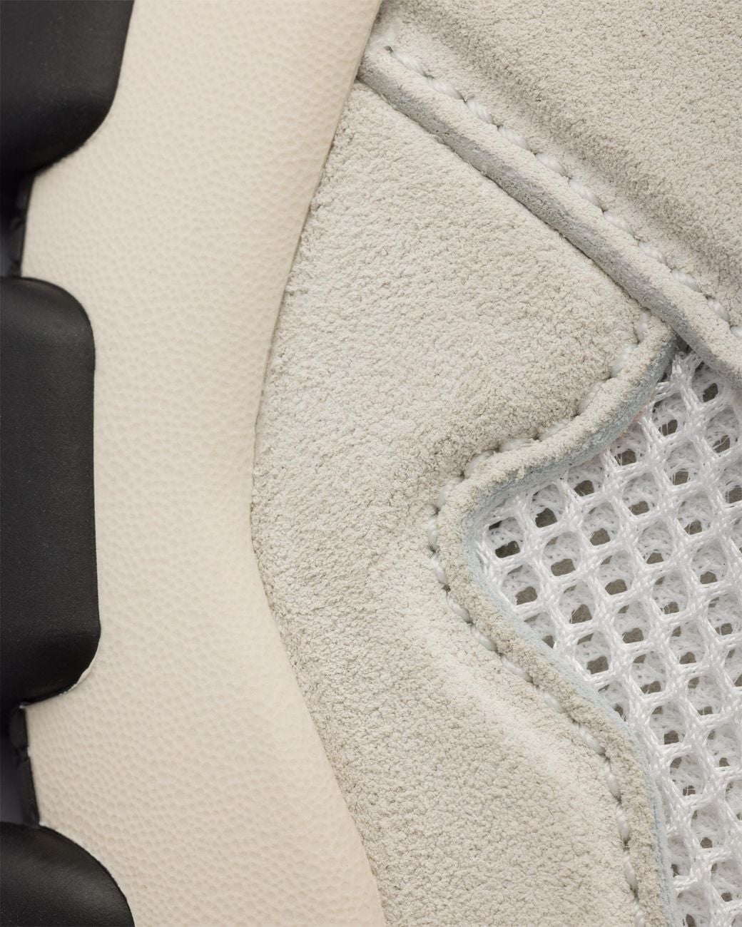 Prada White Mesh Fabric And Suede Sneakers