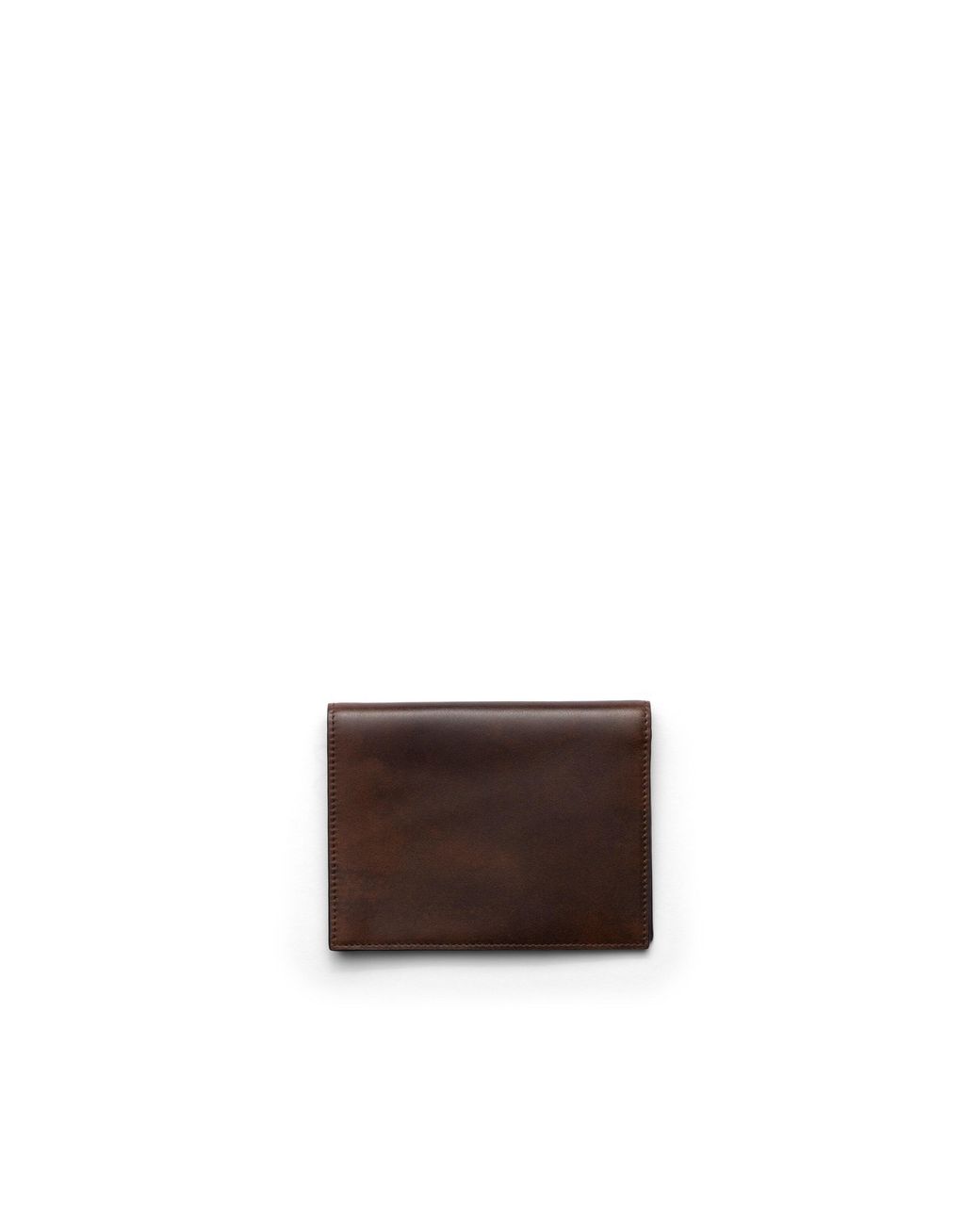 Prada Brown Antiqued Leather Wallet for men