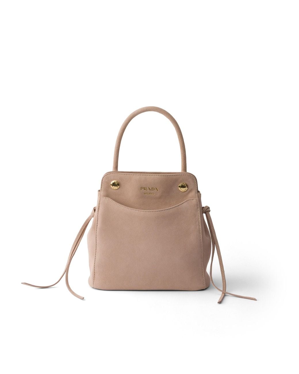 Borsa A Mano Carry Mini di Prada in Natural