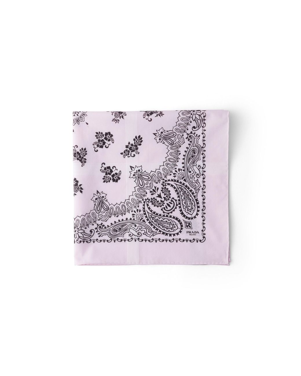 Prada Pink Printed Batiste Scarf for men