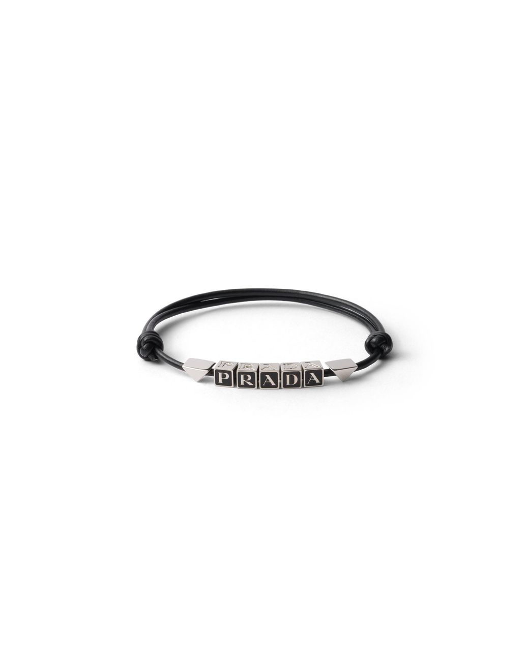 Prada White Nappa Leather Bracelet for men