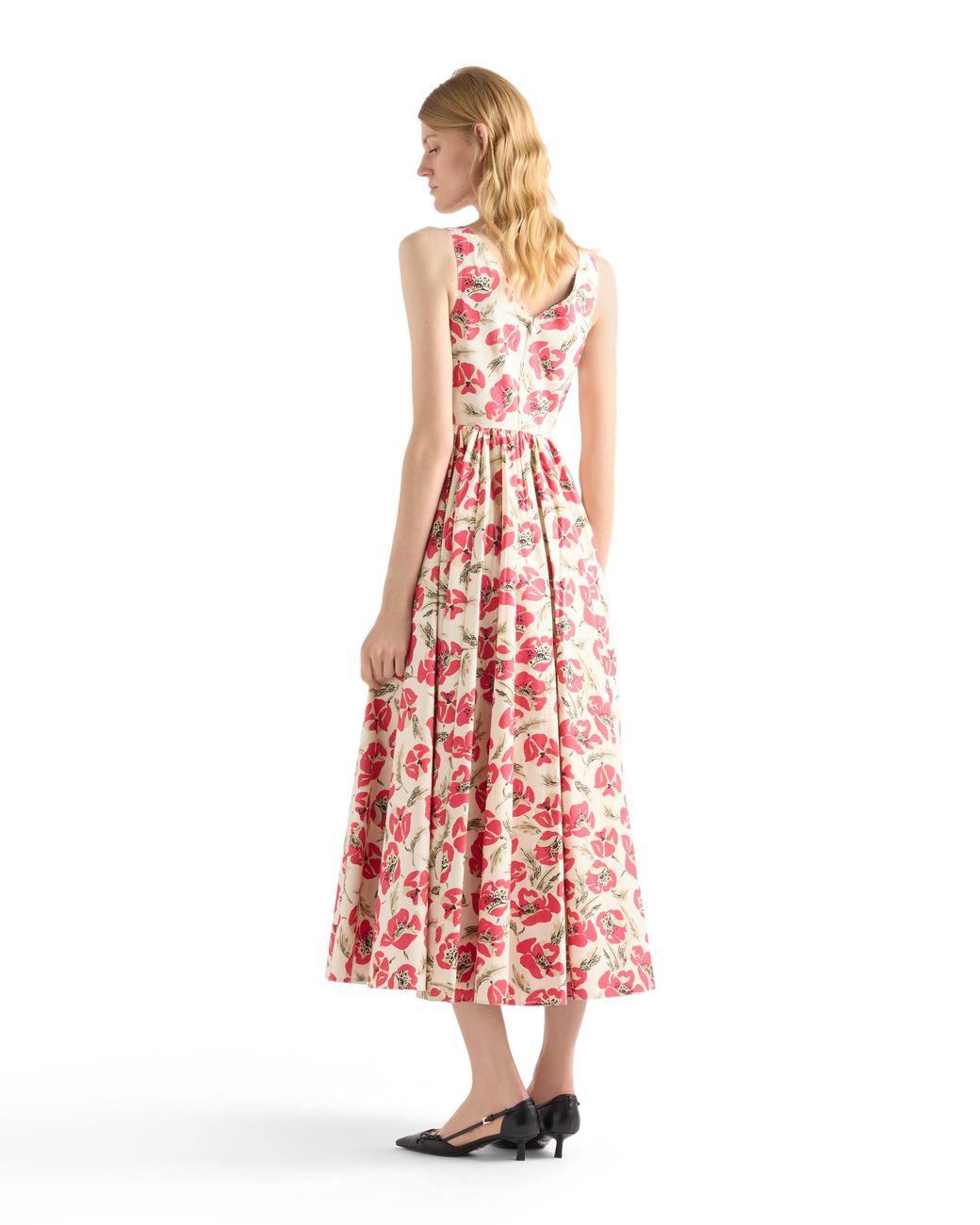 Prada Red Soft Poplin Dress