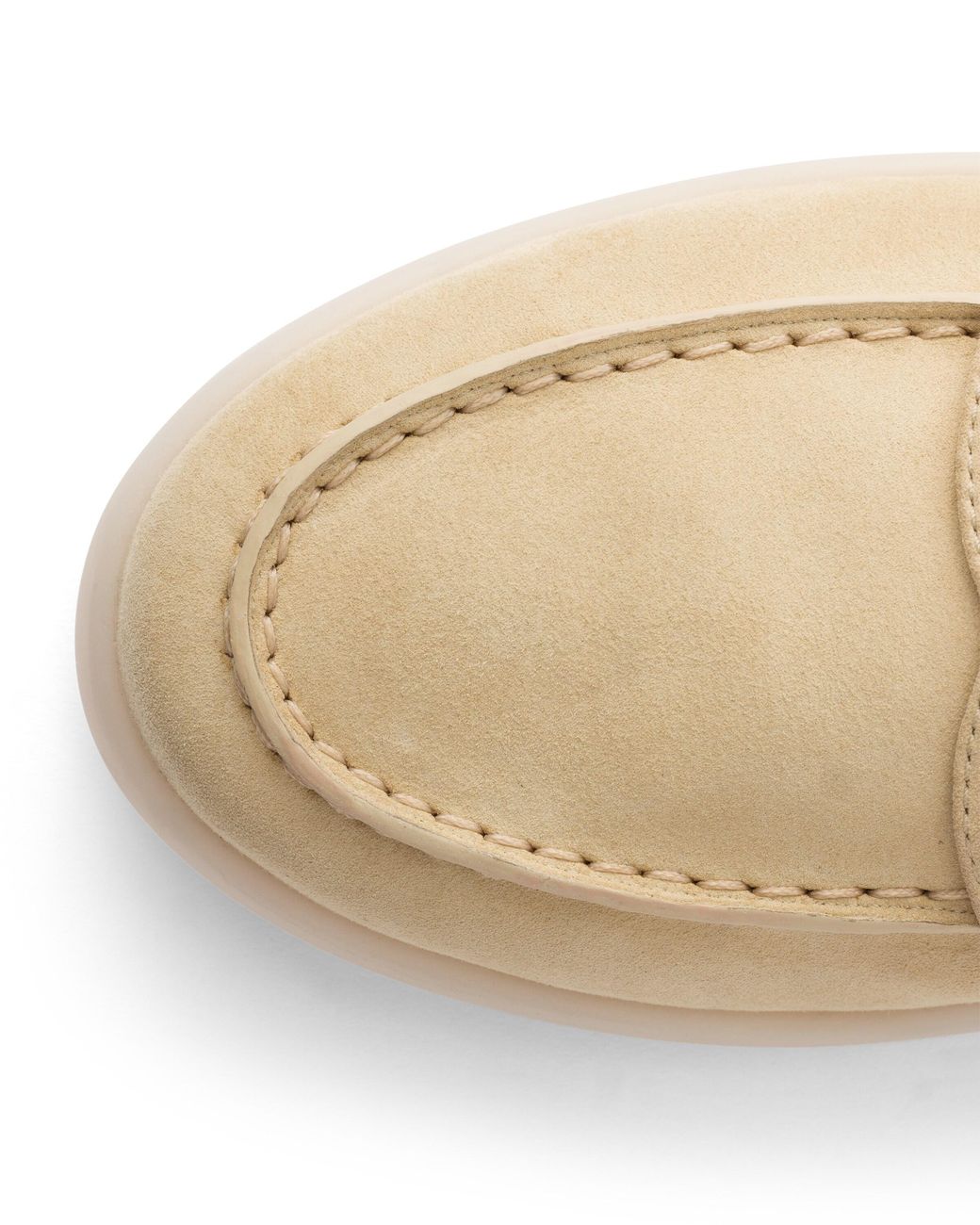 Prada White Suede Leather Loafers