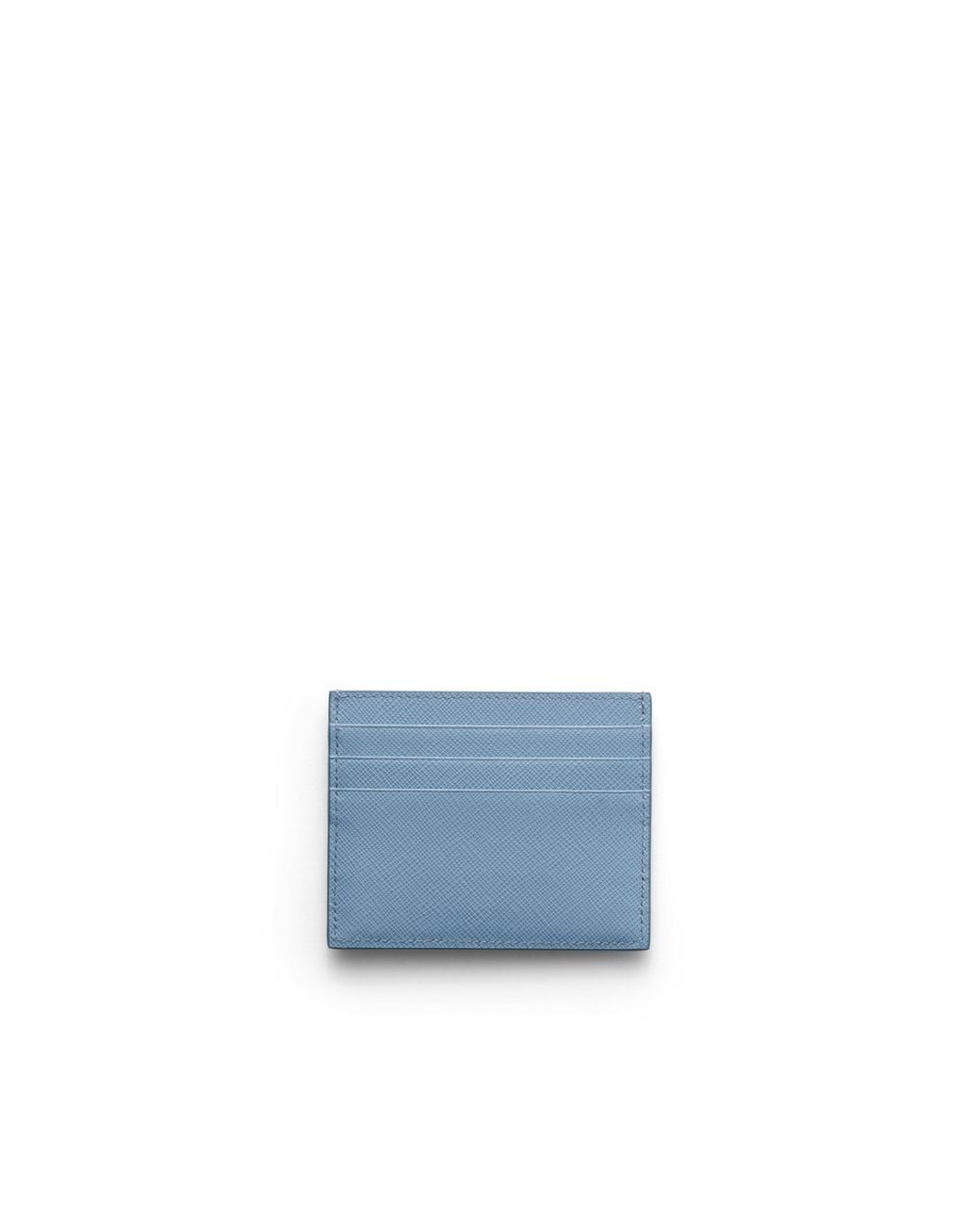 Prada Blue Saffiano Leather Card Holder