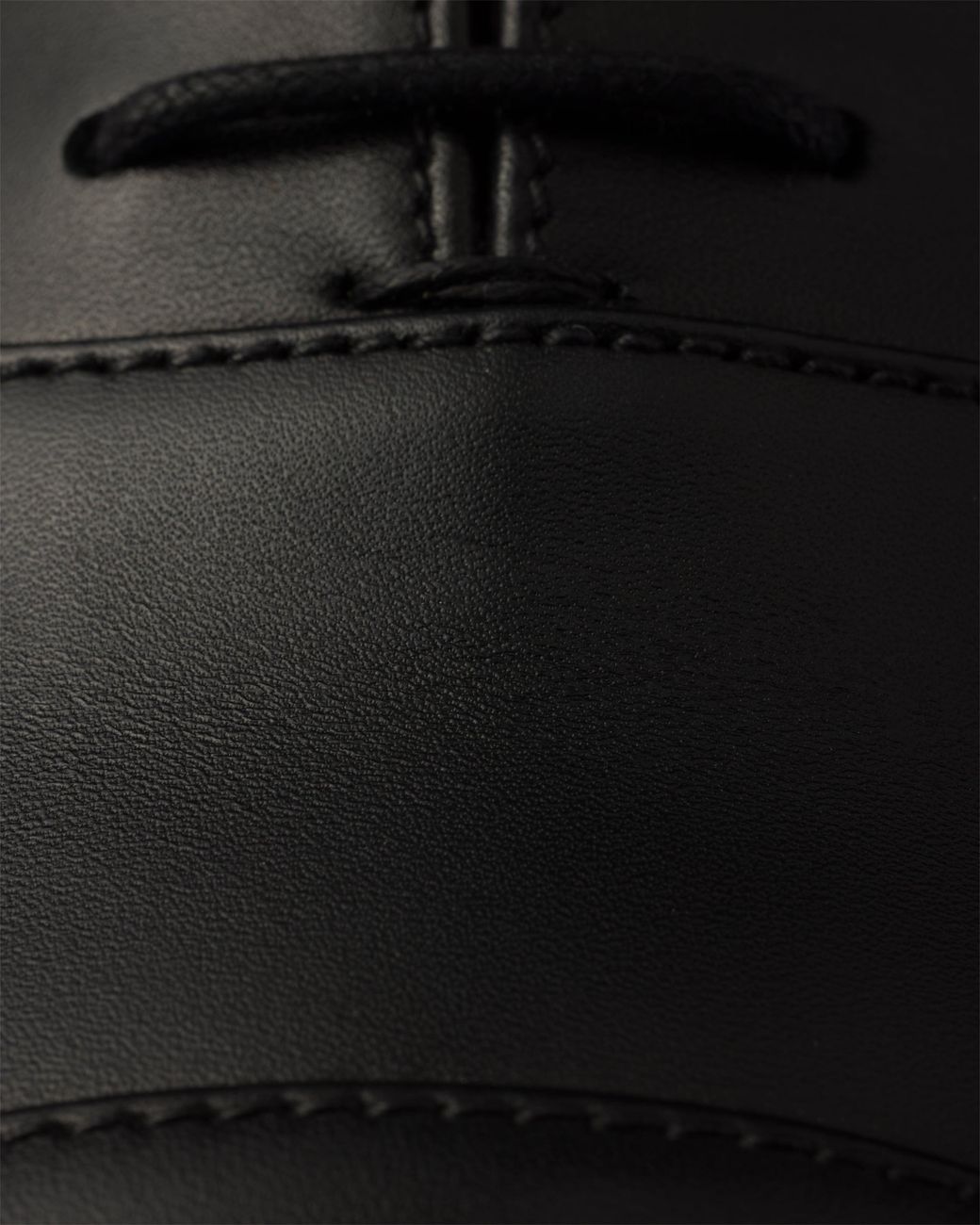 Prada Black Toblach Laced Leather Shoes for men
