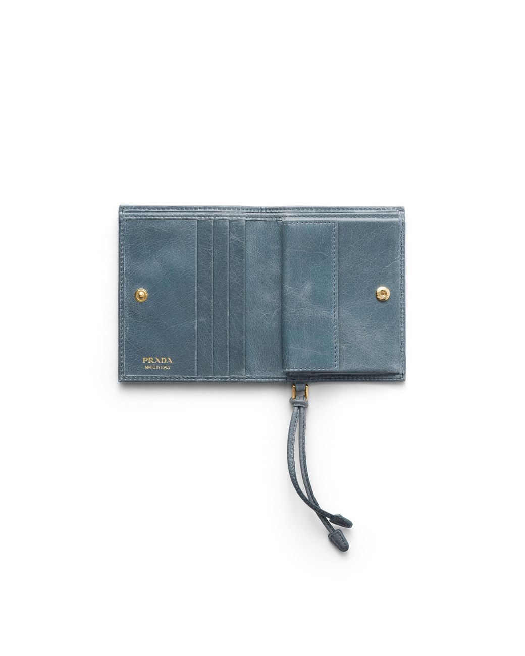 Prada Blue Small Leather Wallet