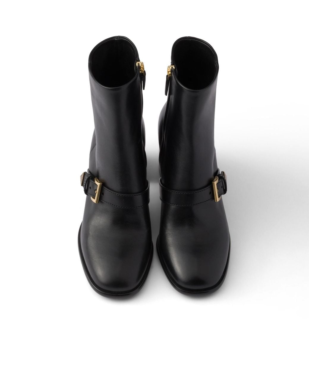 Prada Black Leather Booties