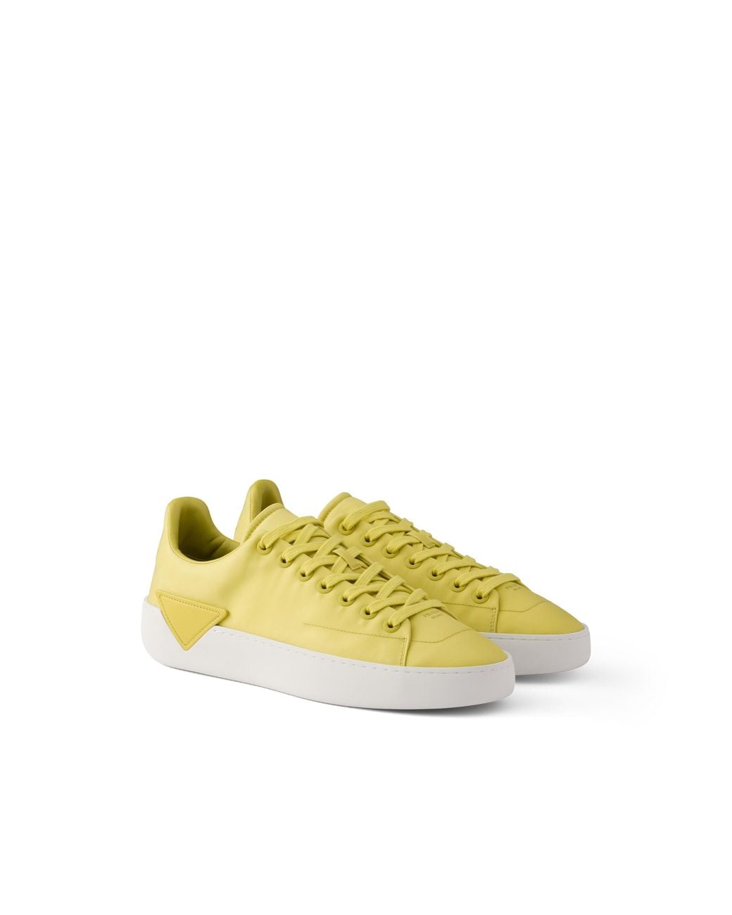 Prada Yellow Court Re-Nylon Sneakers for men