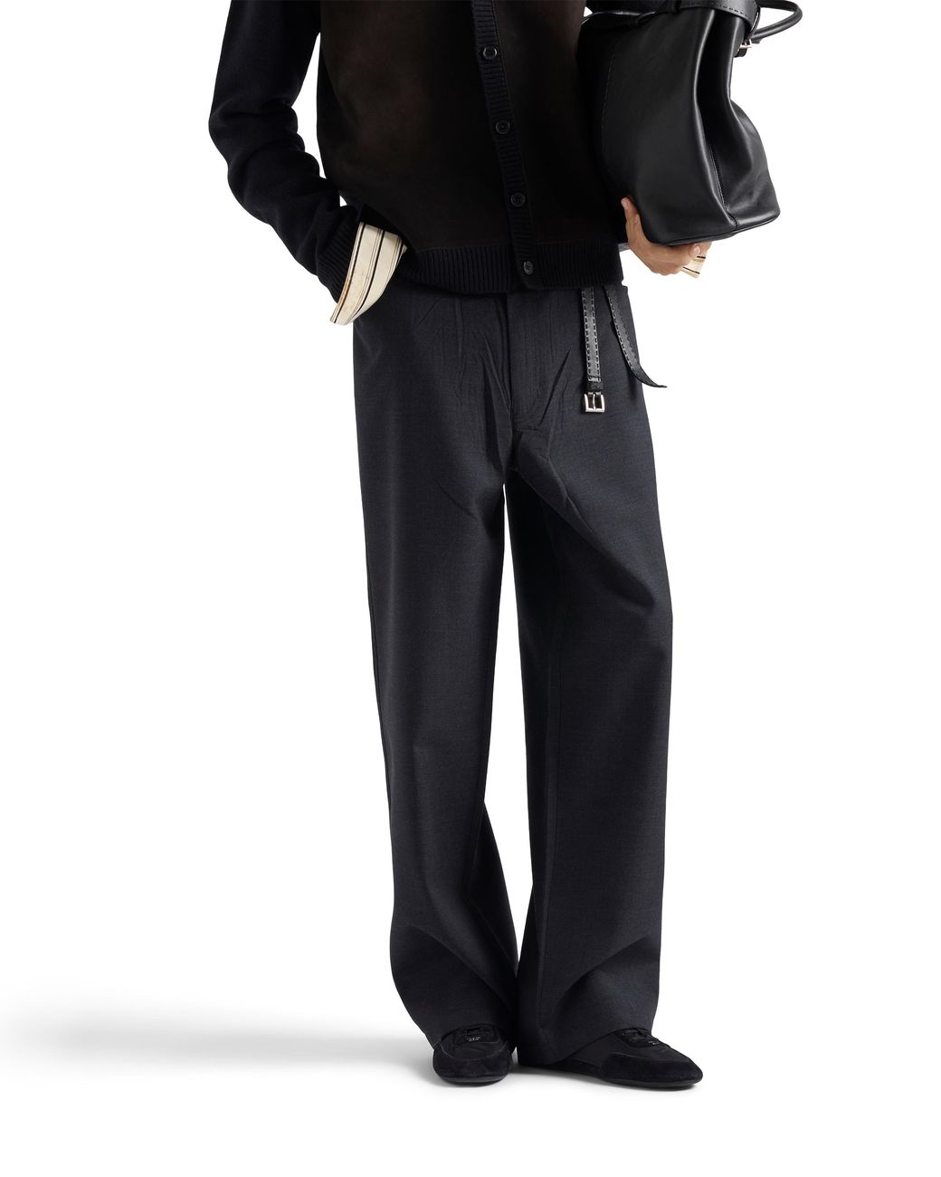 Prada Blue Wool Pants for men