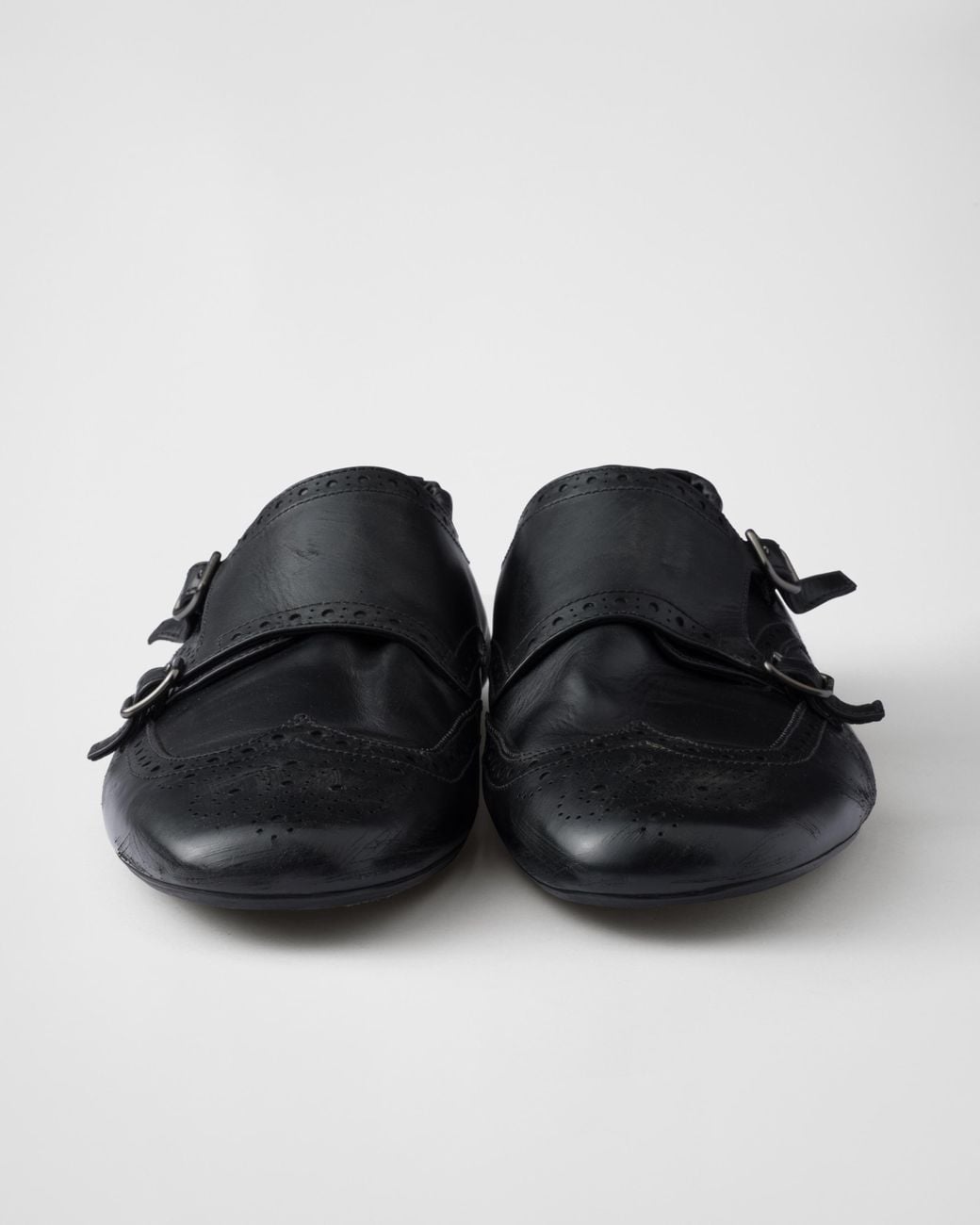 Prada Shuffle Double Monk Strap Shoes, Size 6,5 in White for Men Prada Shuffle Double Monk Strap Shoes, Size 6,5 in White for Men