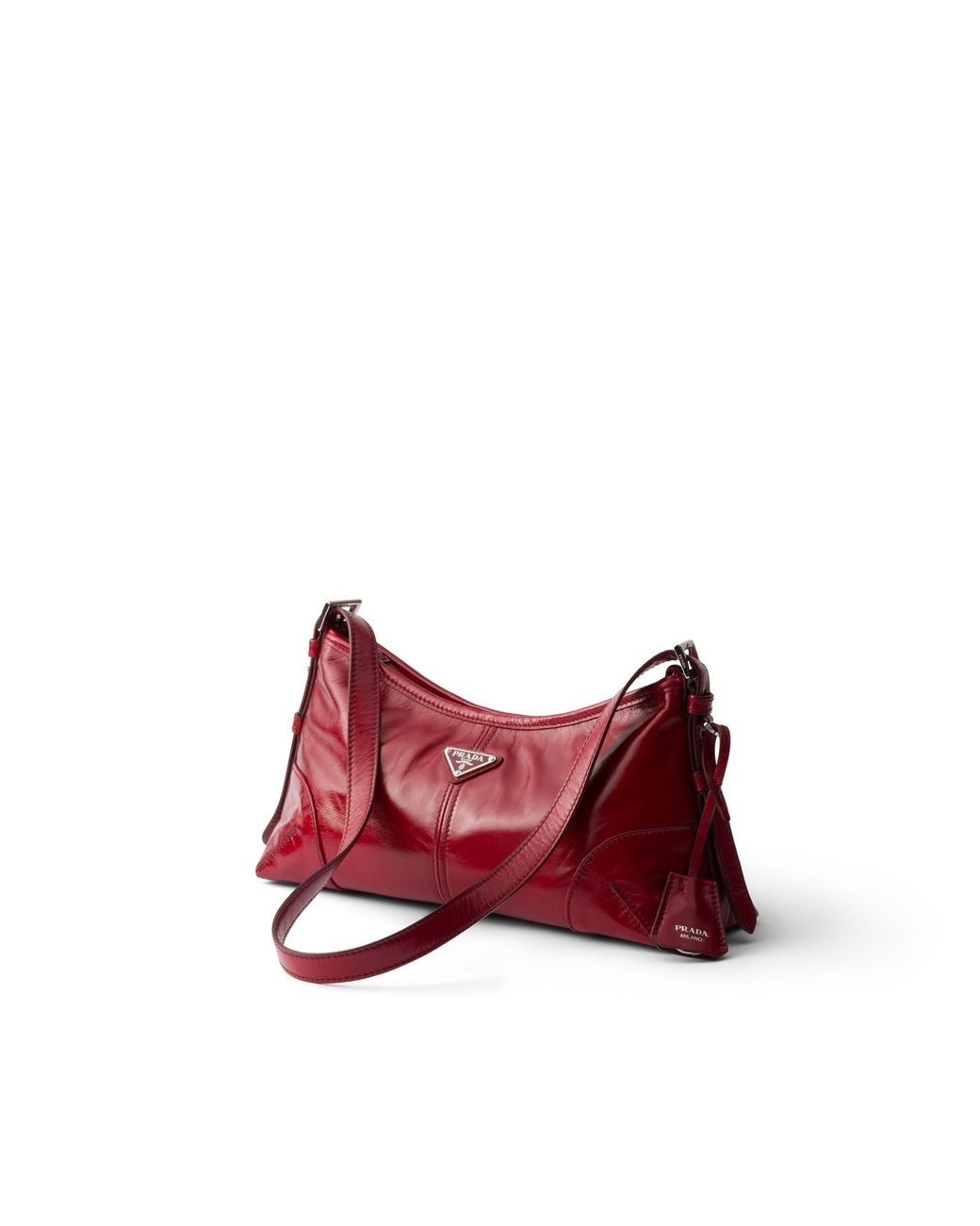 Prada Red Aimèe Medium Leather Shoulder Bag, Ruby