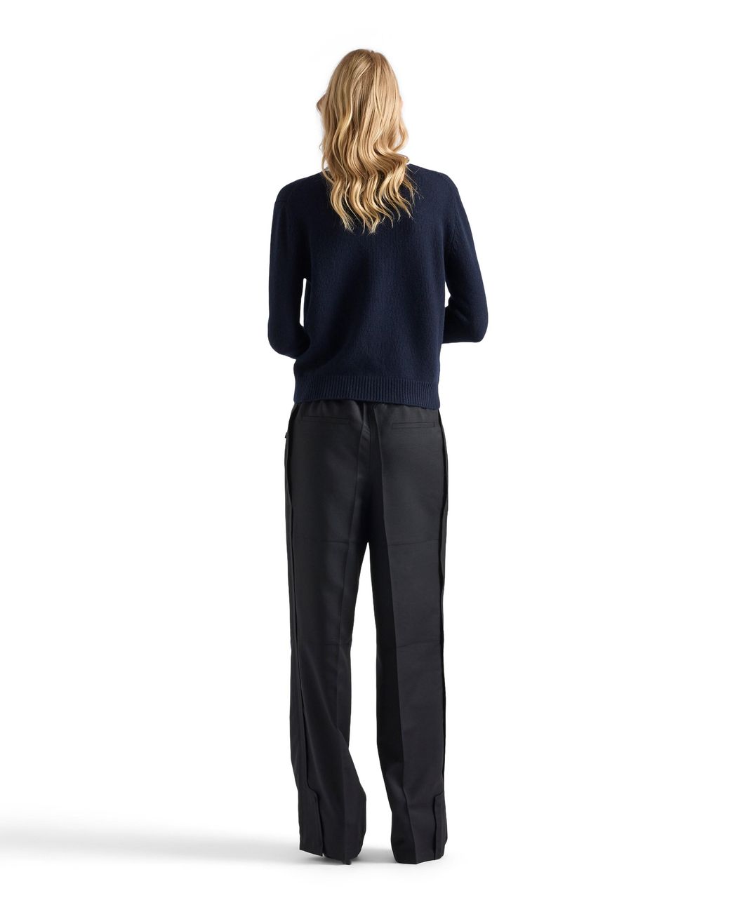 Prada Blue Wool And Cashmere Cardigan