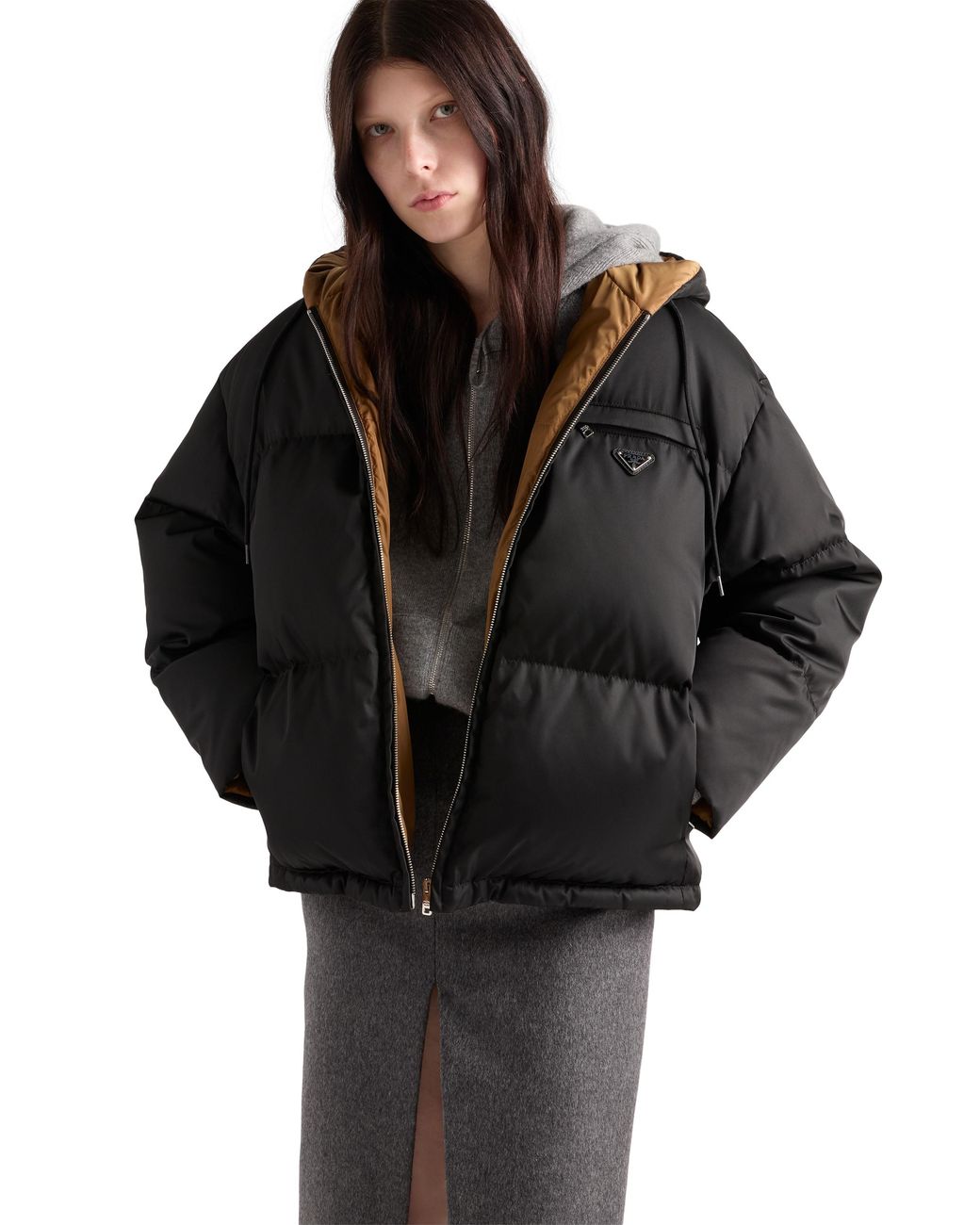 Chaqueta De Plumón En Re-Nylon, Mujer, Talla Prada de color Black