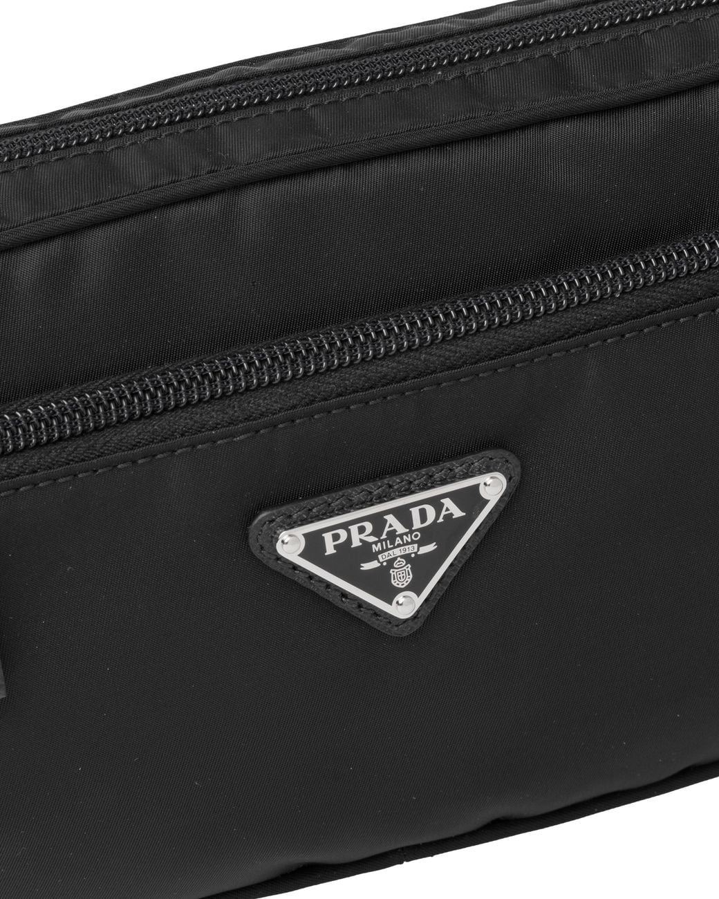 Prada Black Urban Nylon And Saffiano Leather Mini Belt Bag for men