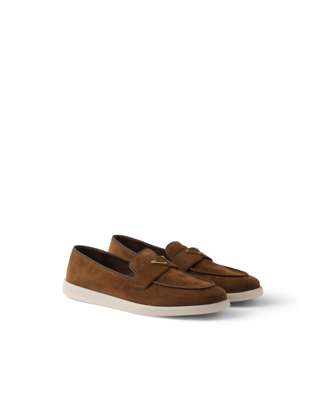Prada Brown Suede Leather Loafers