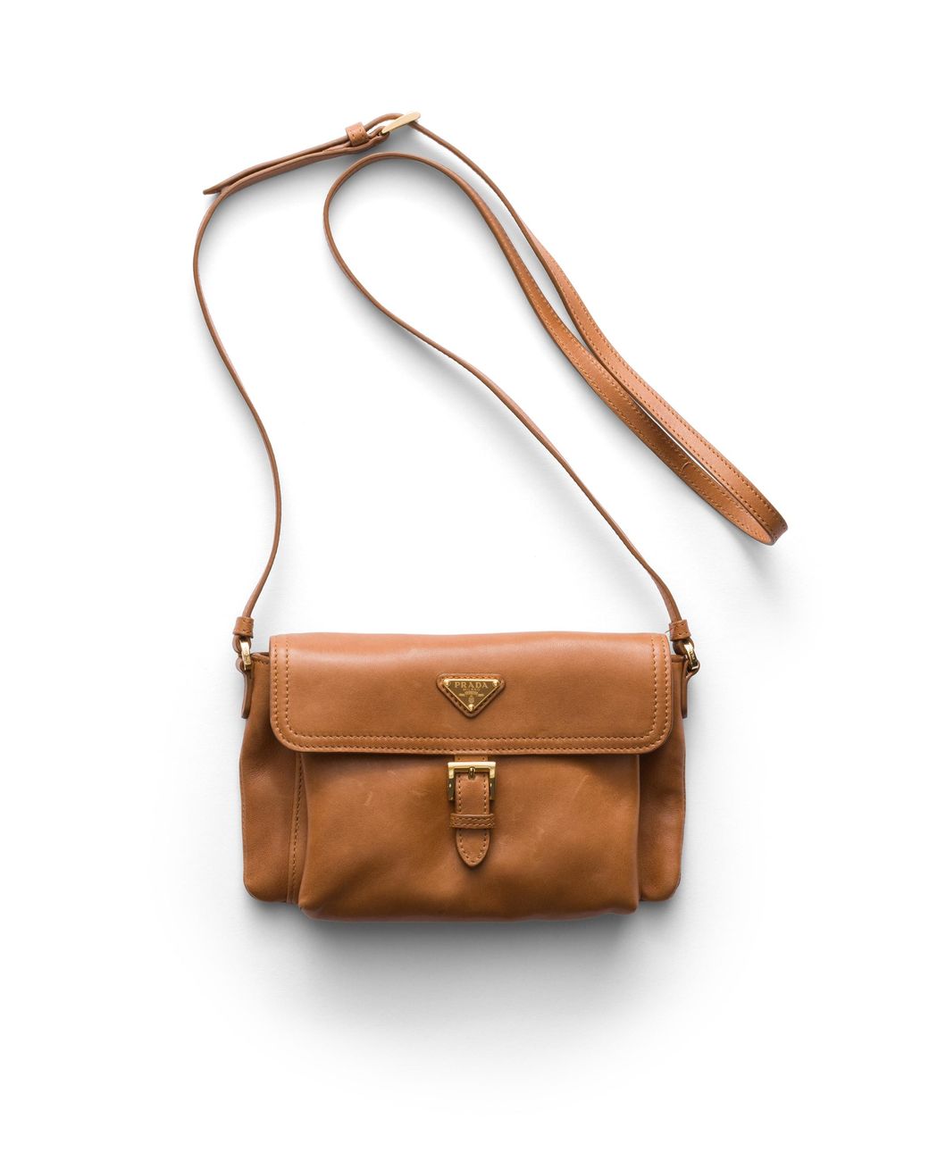 Prada Brown Nappa Leather Smartphone Holder