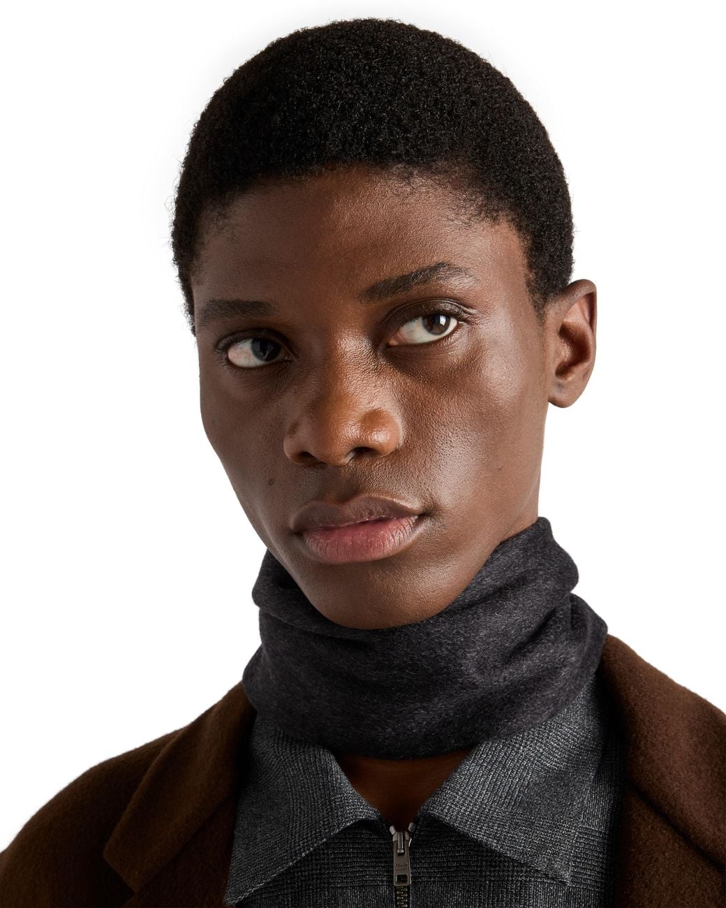 Prada Black Double Cashmere Scarf for men