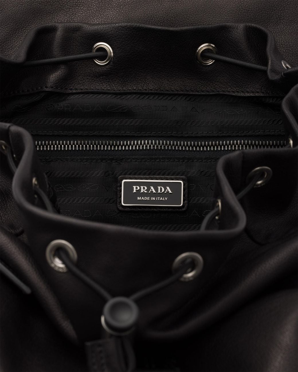 Prada Black Explore Leather Backpack for men