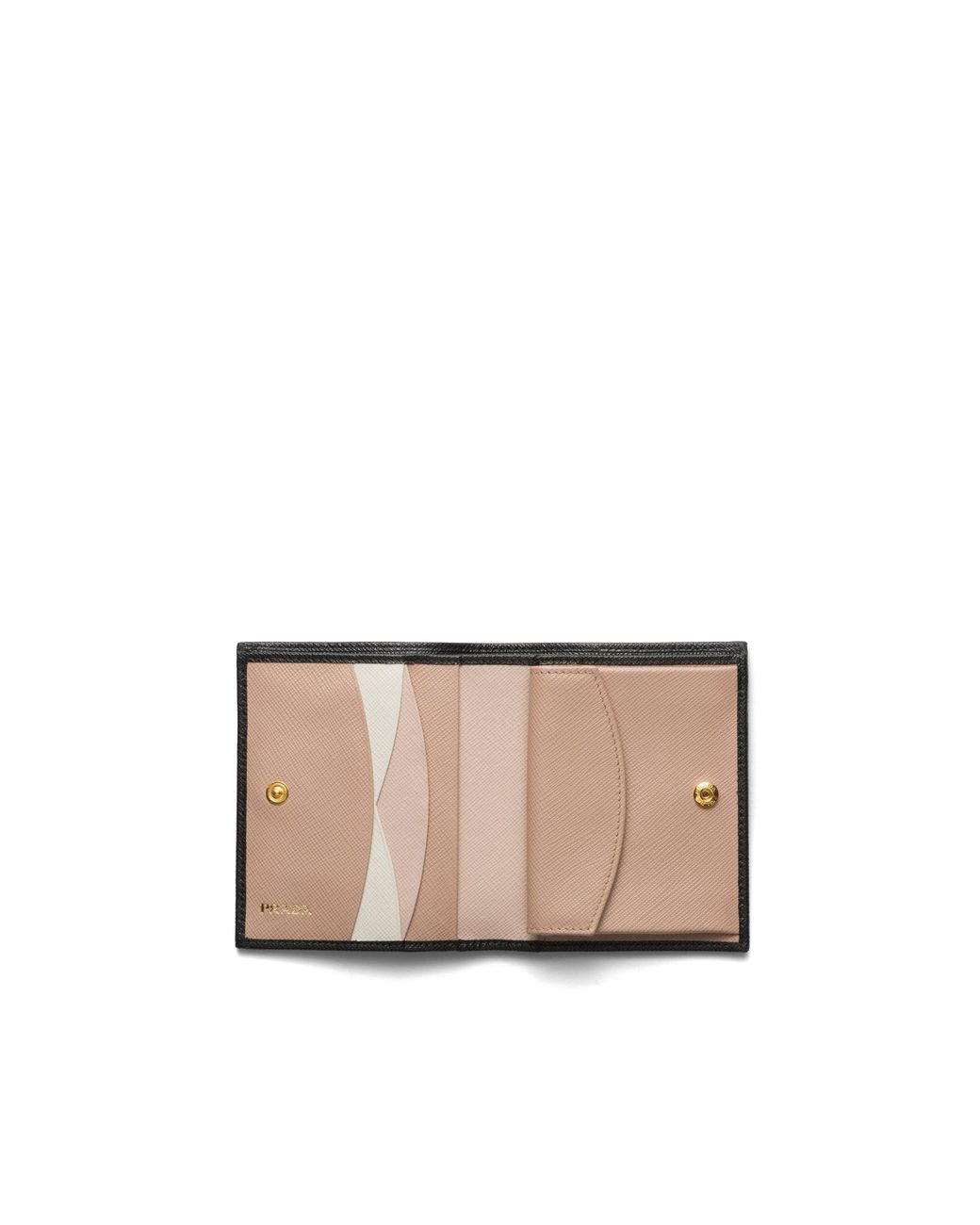 Prada White Small Saffiano Leather Wallet