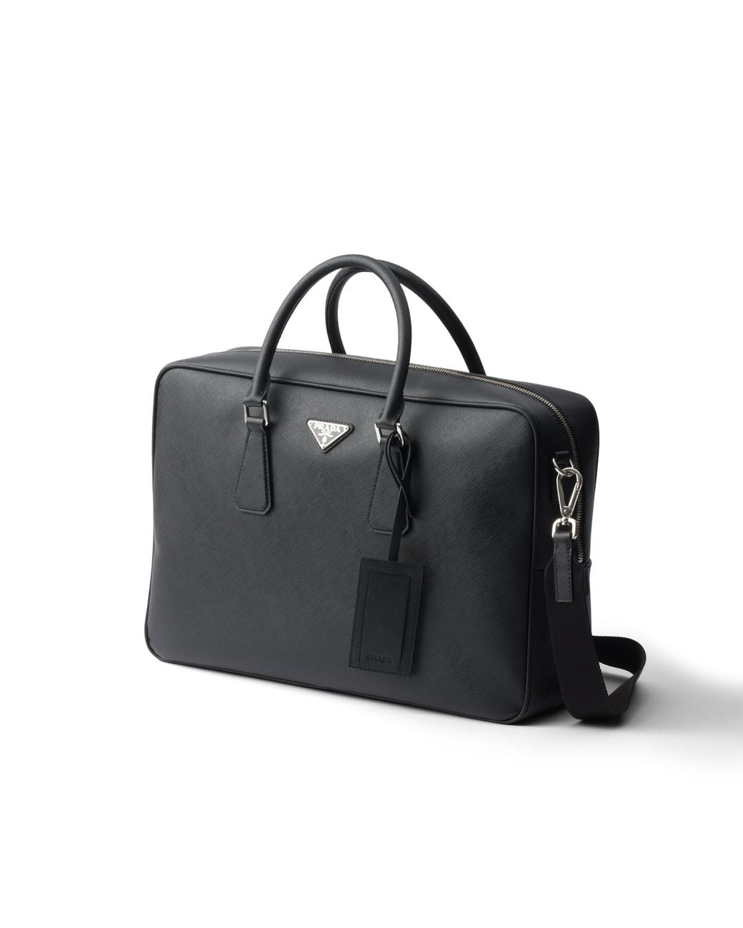 Prada Black Saffiano Leather Work Bag for men