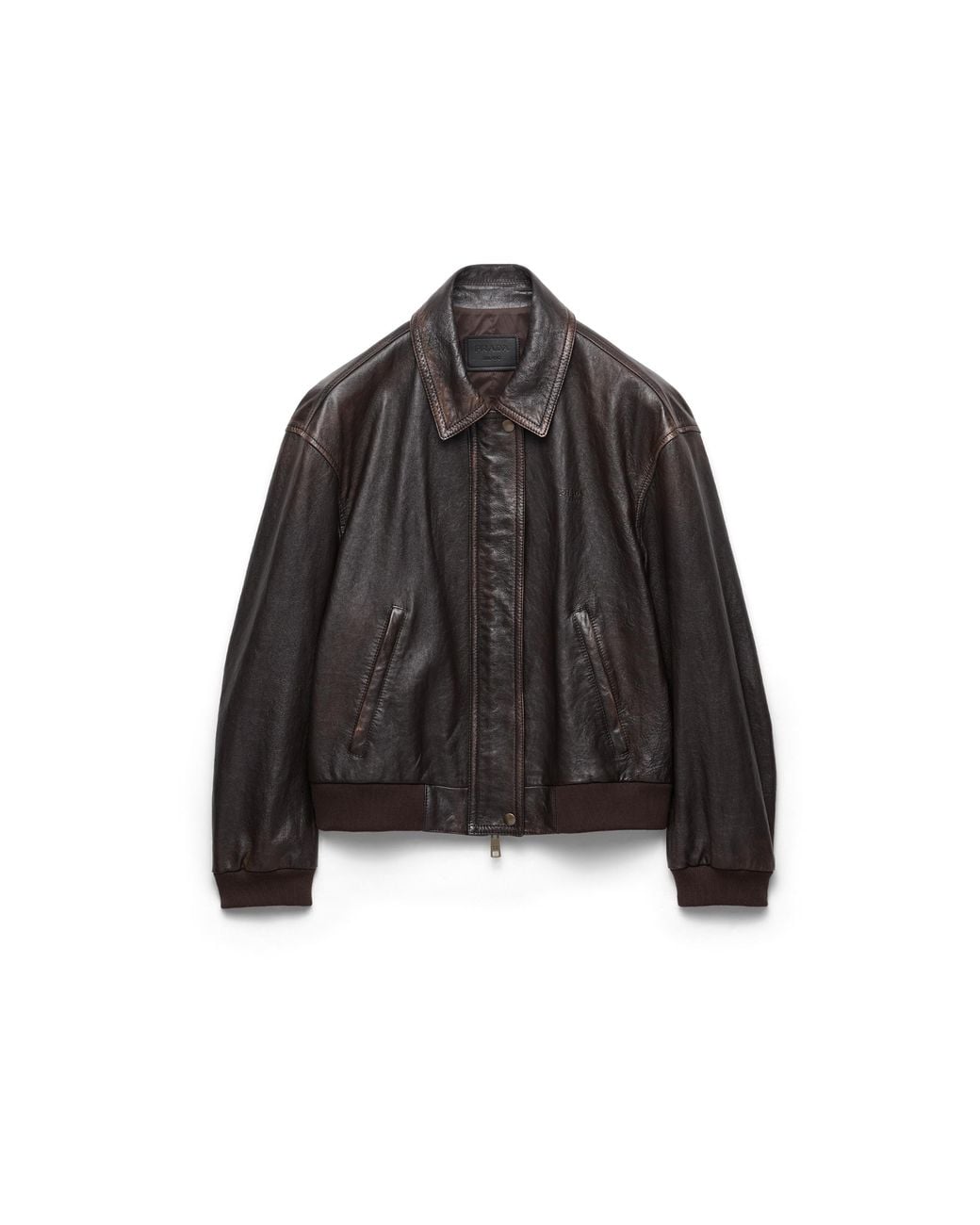 Prada Black Nappa Leather Jacket, Dark