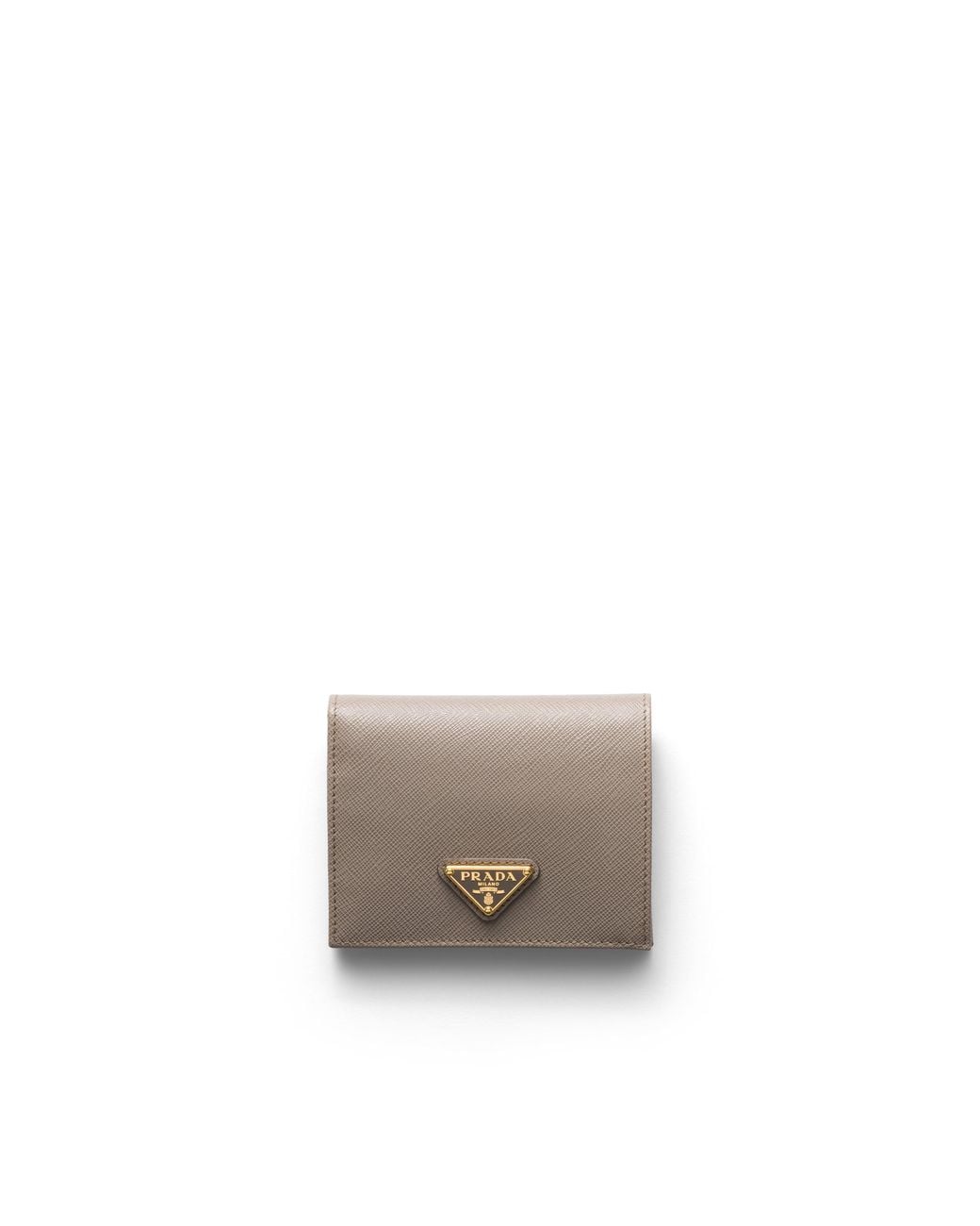 Prada White Small Saffiano Leather Wallet