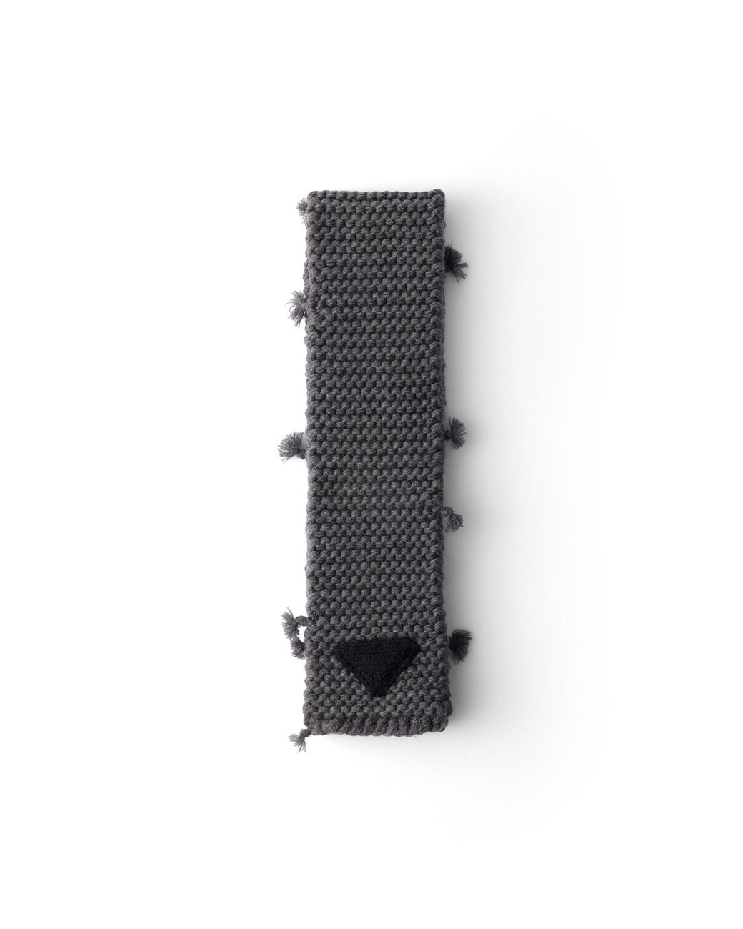 Prada Gray Wool Knit Scarf