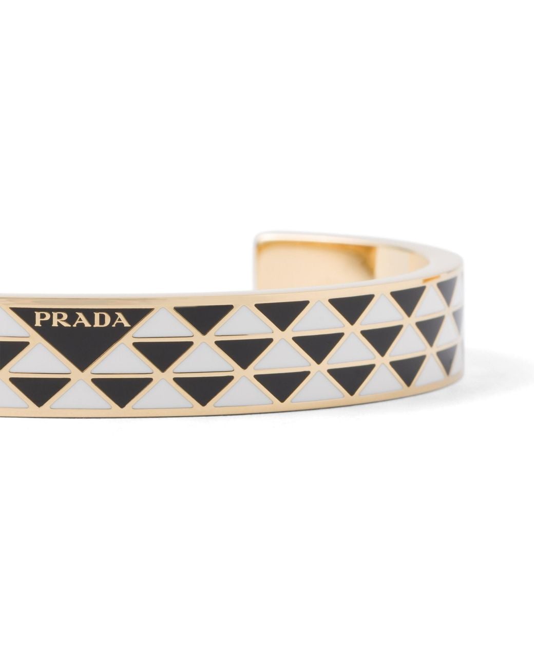 Prada Metallic Enameled Metal Bracelet