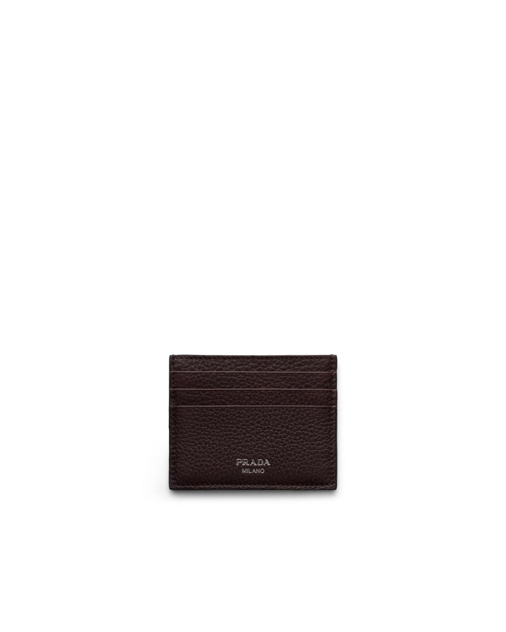 Prada White Leather Card Holder for men