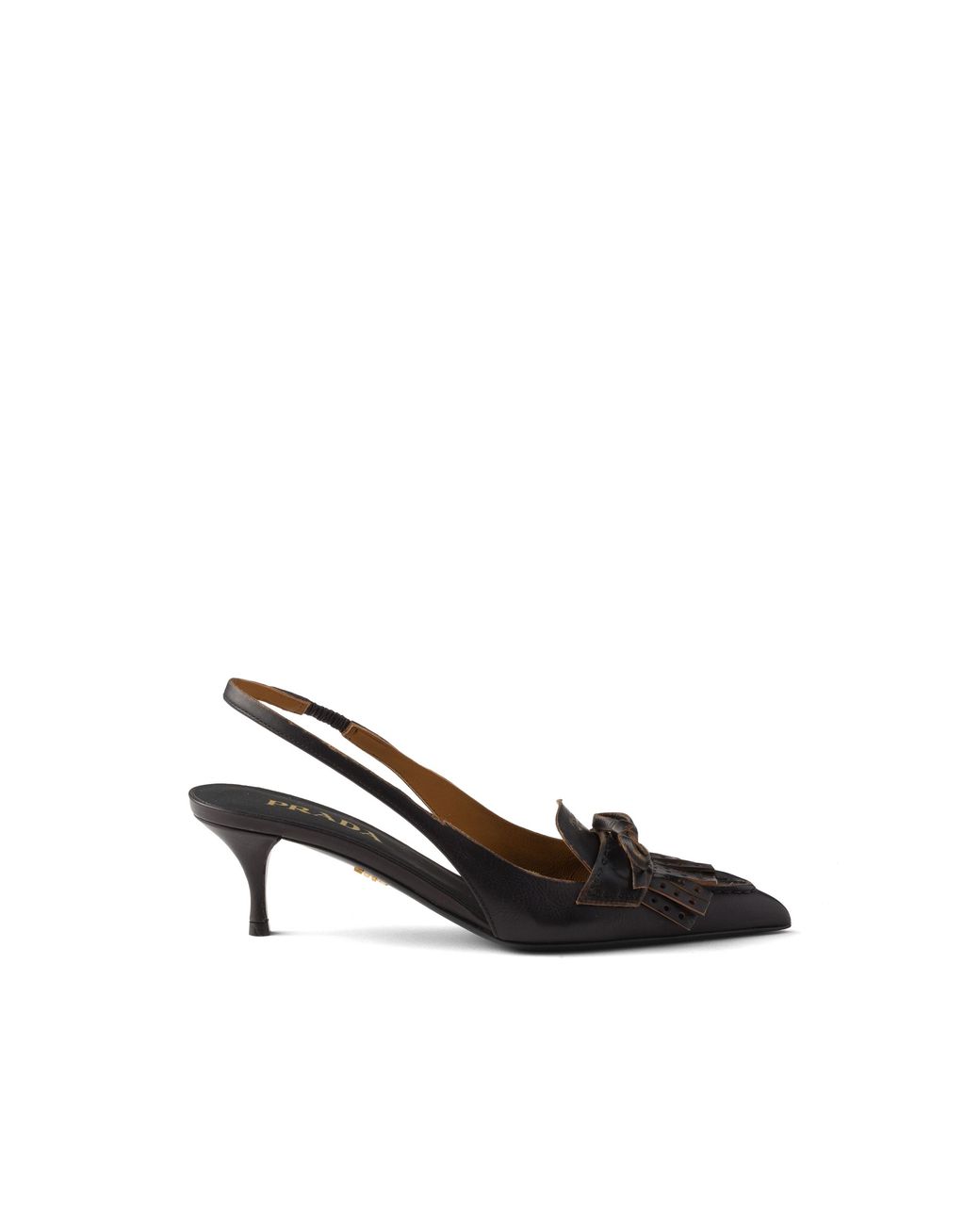 Prada White Leather Slingback Pumps