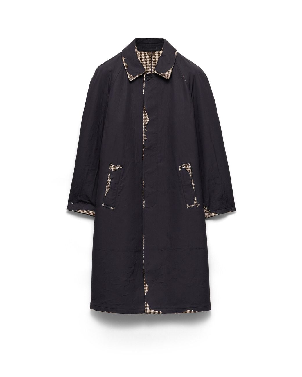 Prada Blue Bonded Devoré Cotton Coat for men