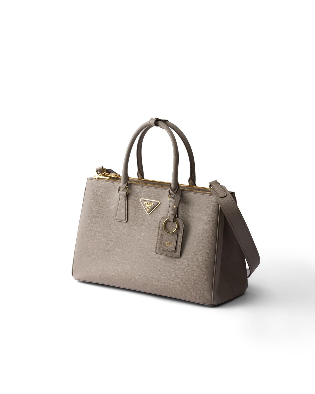 Prada Gray Galleria Large Saffiano Leather Bag, Clay