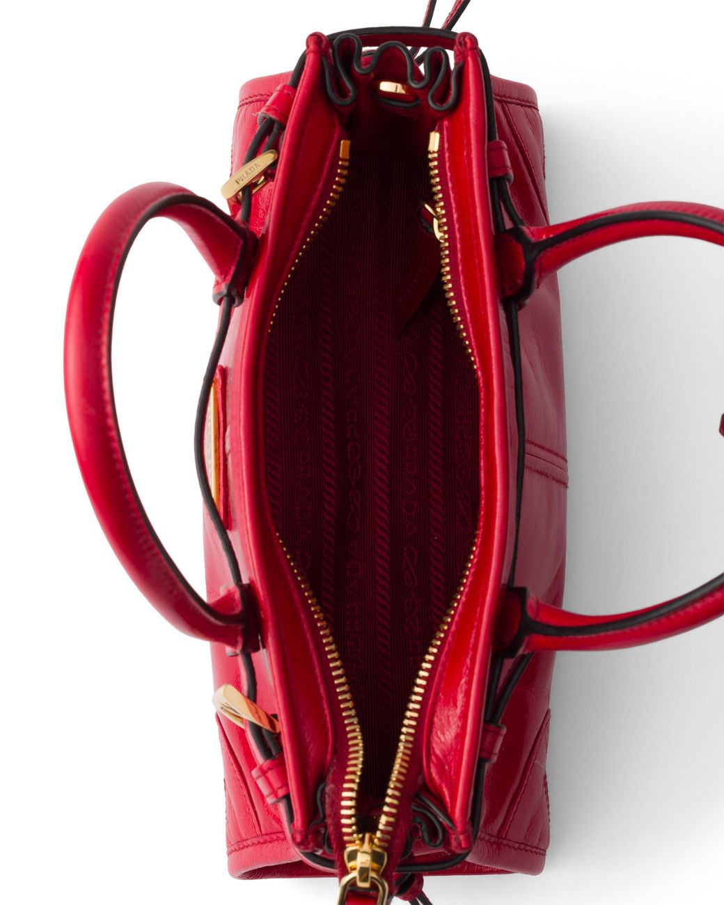 Prada Red Bonnie Leather Mini Handbag