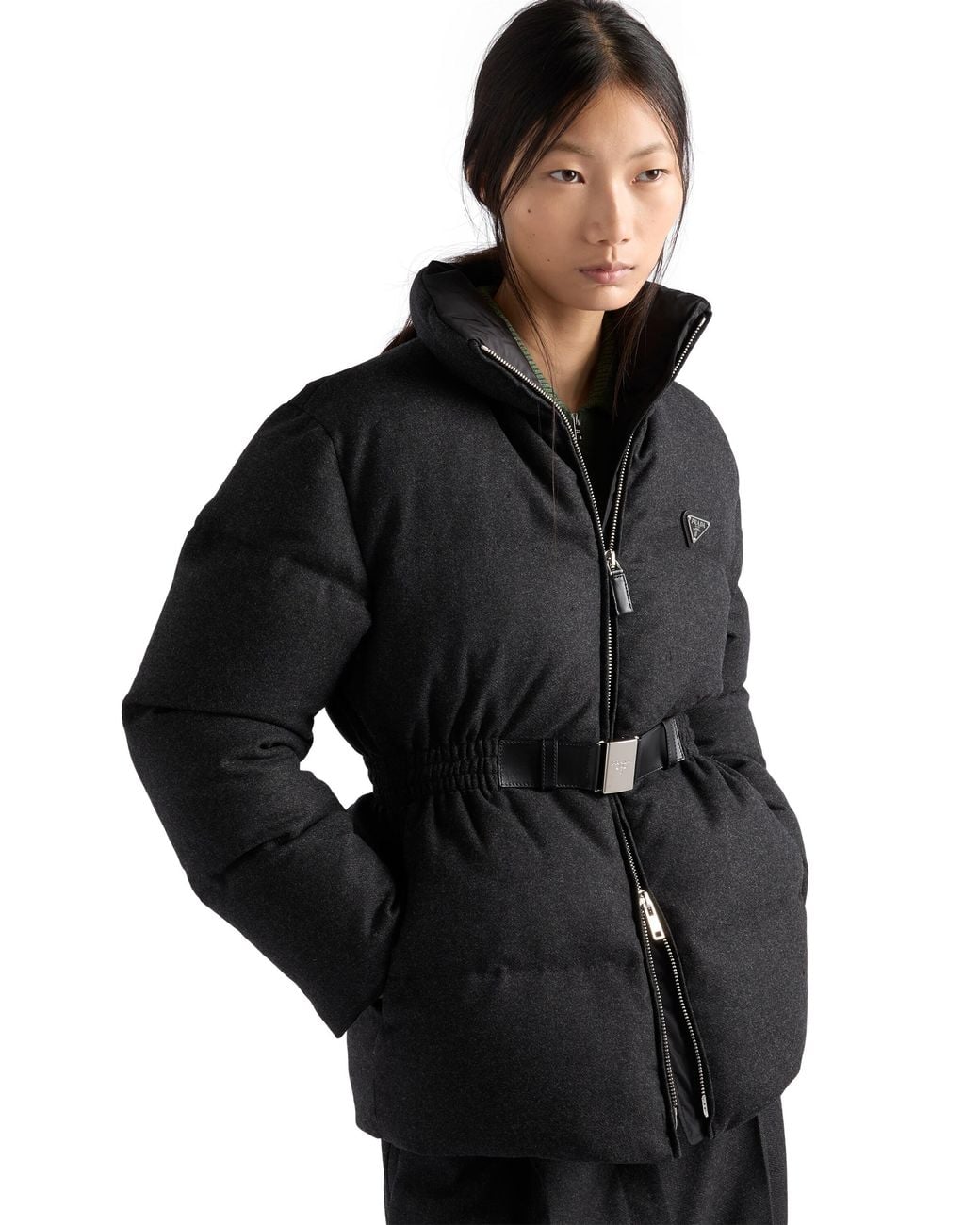 Prada Black Re-Wool Down Jacket
