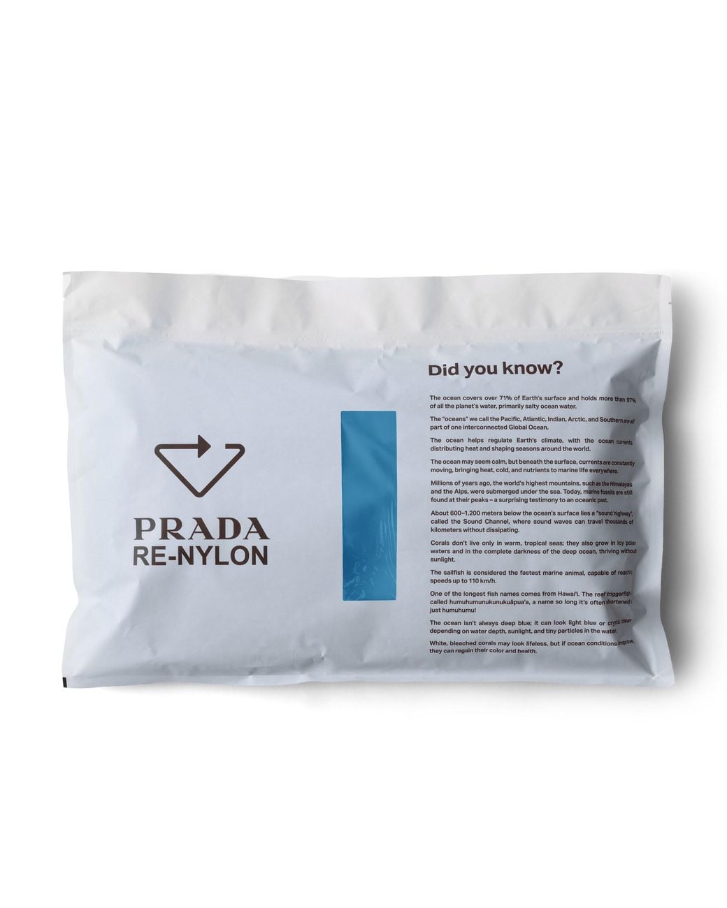 Prada Blue Rucksack Aus Re-Nylon