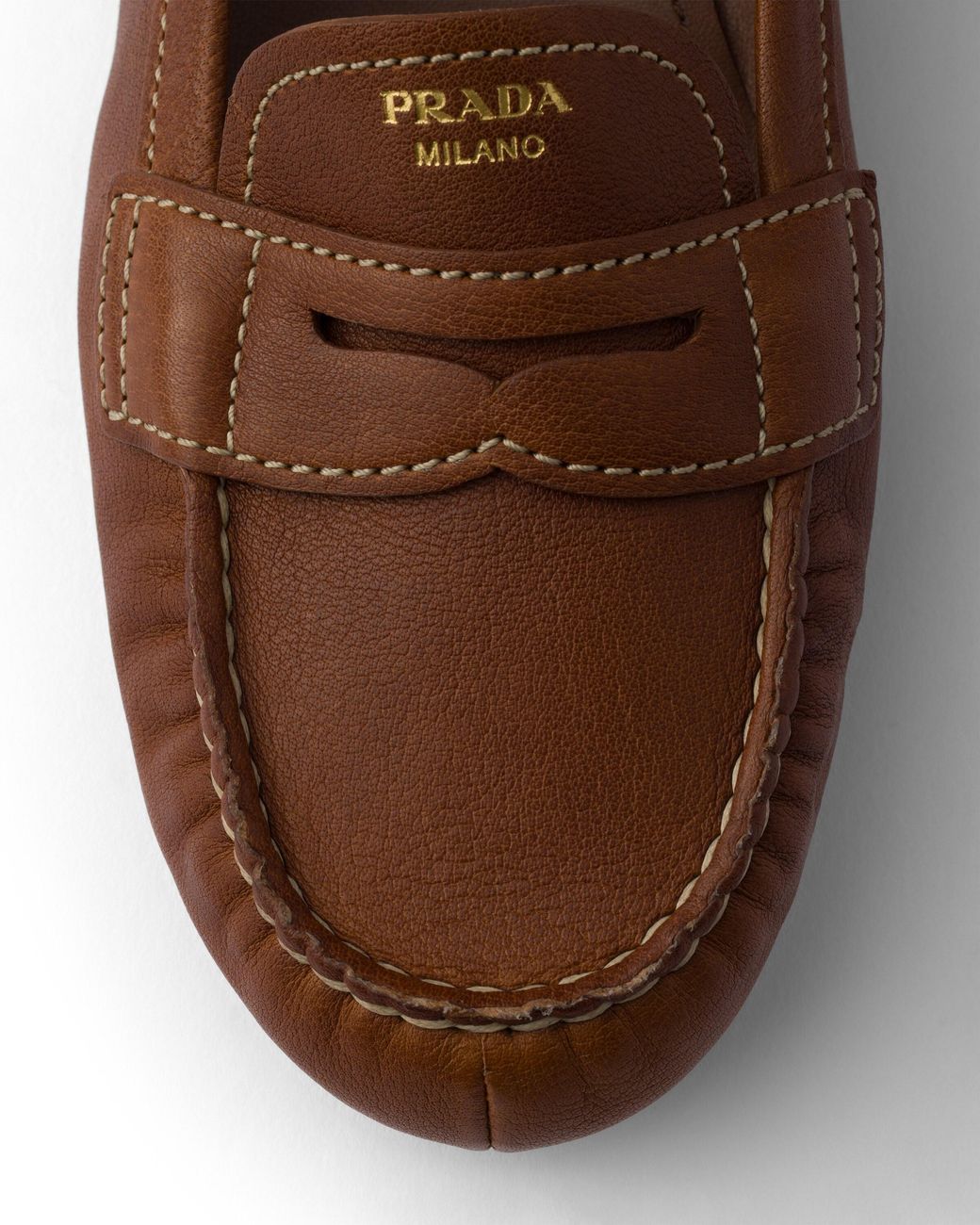Prada Brown Leather Loafers
